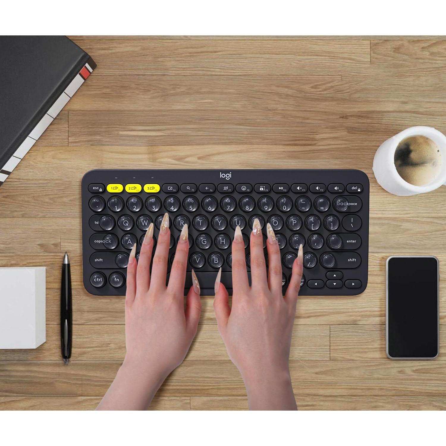 Pegatinas de Teclado Transparentes CASEDAO 64 PCS para Uñas Largas