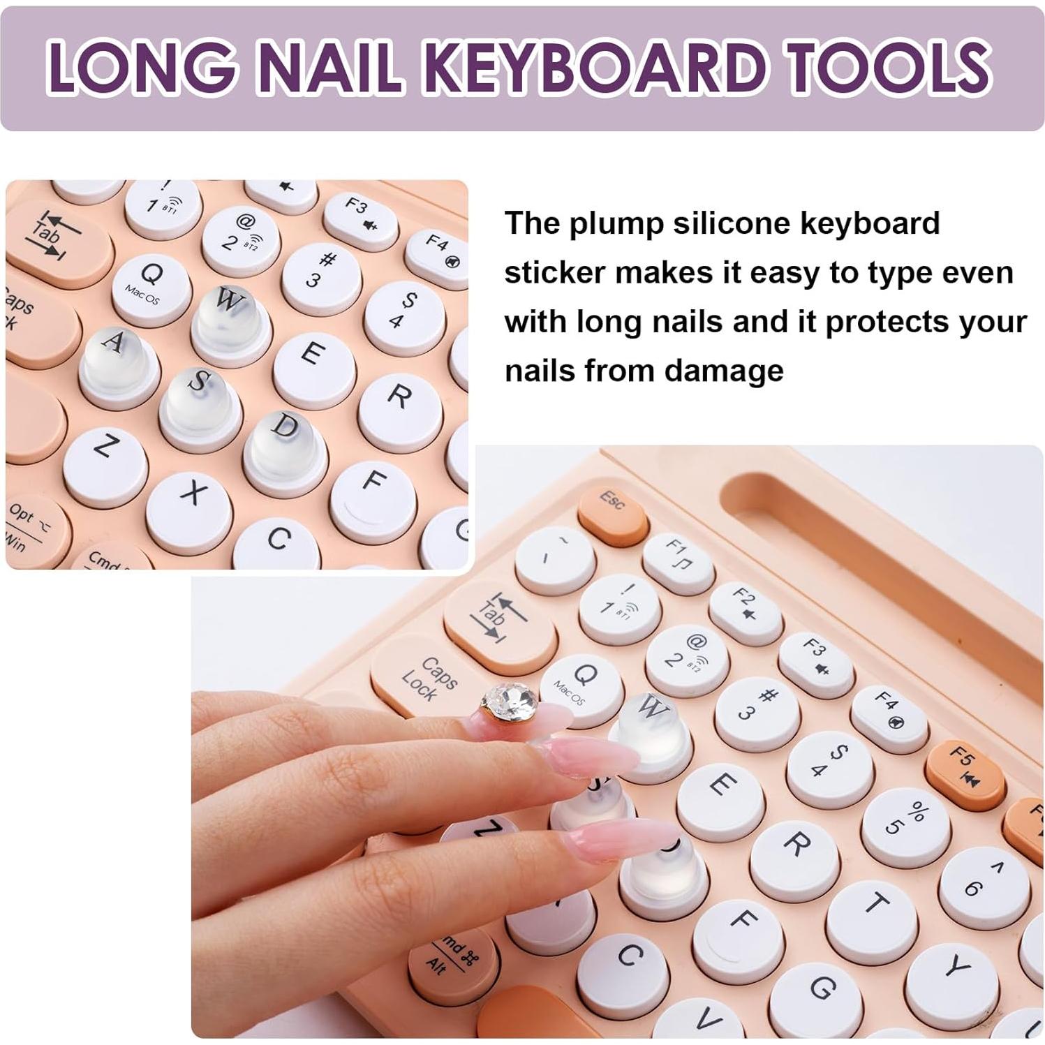 128 Etiquetas Elevadas para Teclado Isslly - Transparente
