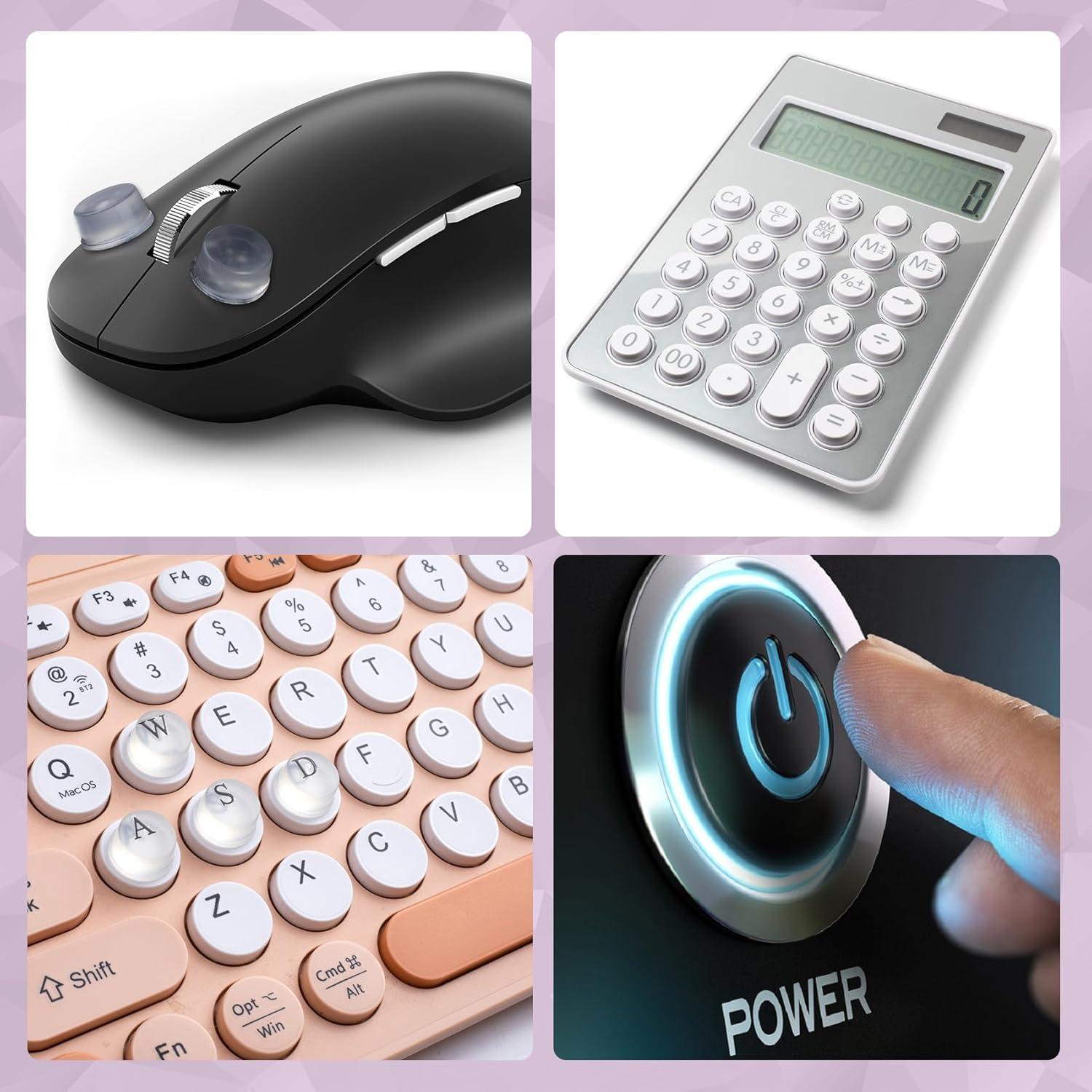 128 Etiquetas Elevadas para Teclado Isslly - Transparente