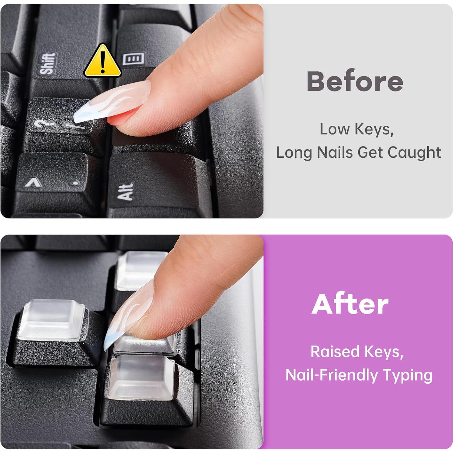 Pegatinas de Silicona Transparentes Tomorotec 80PCS para Teclado