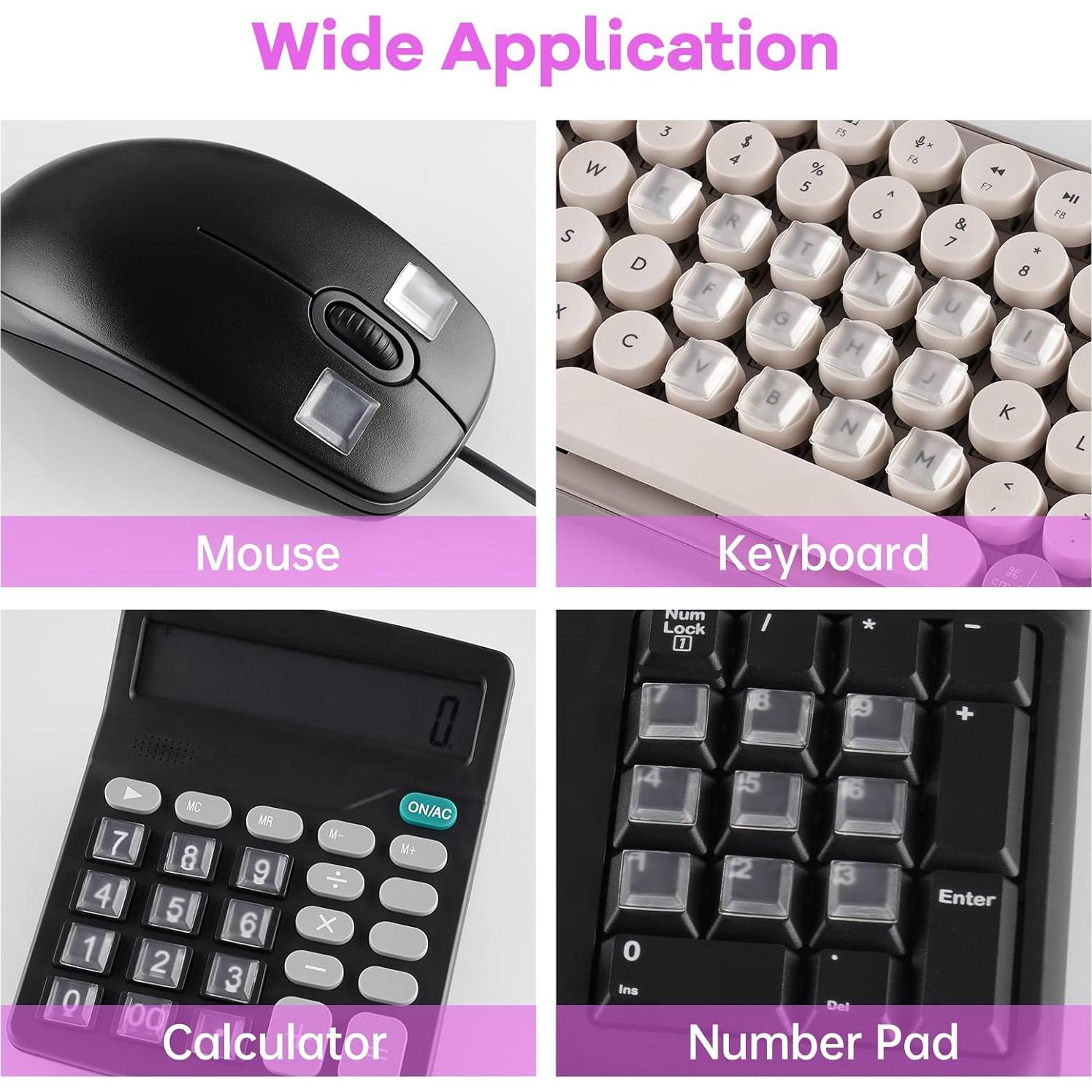 Pegatinas de Silicona Transparentes Tomorotec 80PCS para Teclado