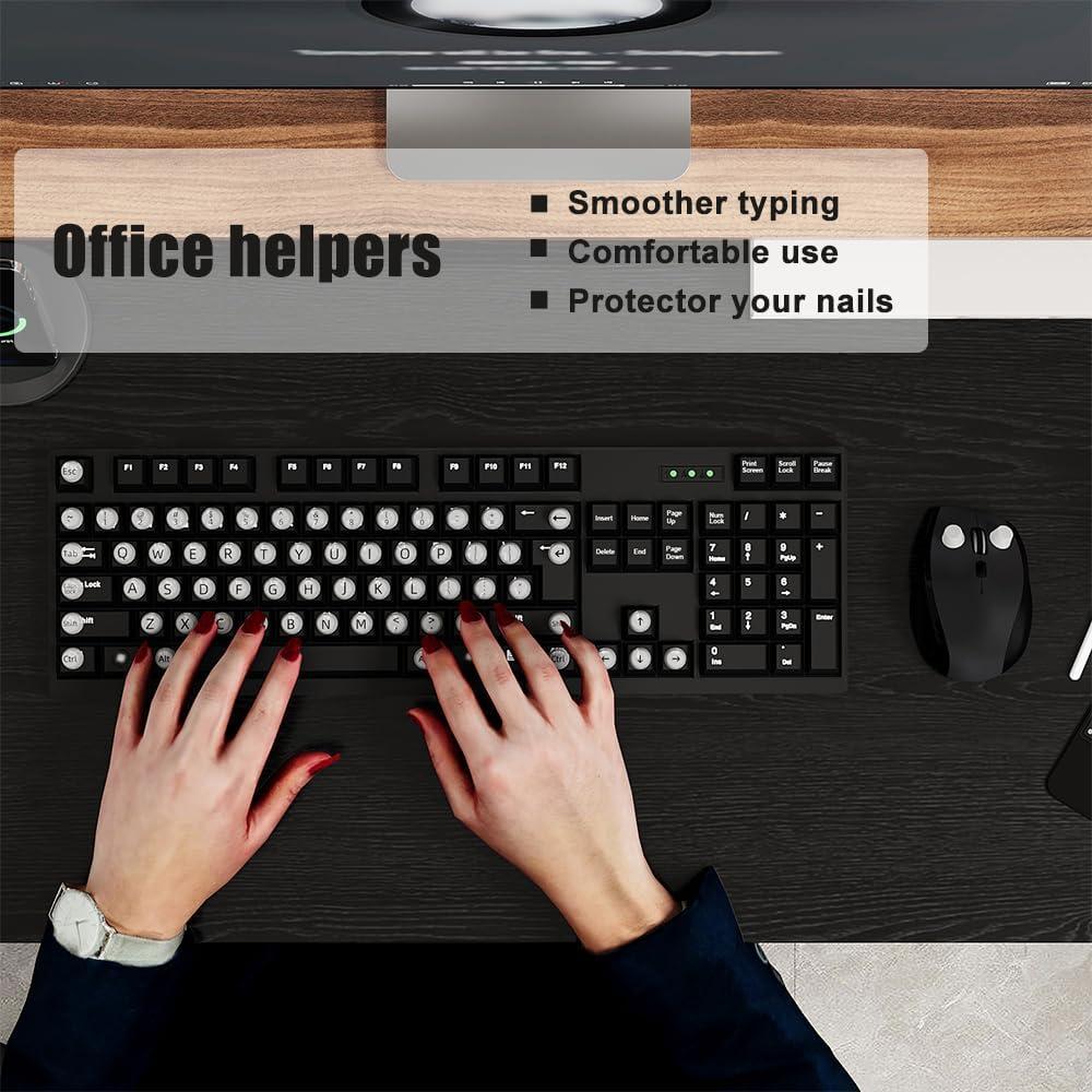 Calcomanías Elevadas para Teclado MasiBloom 64 Pcs Blanco