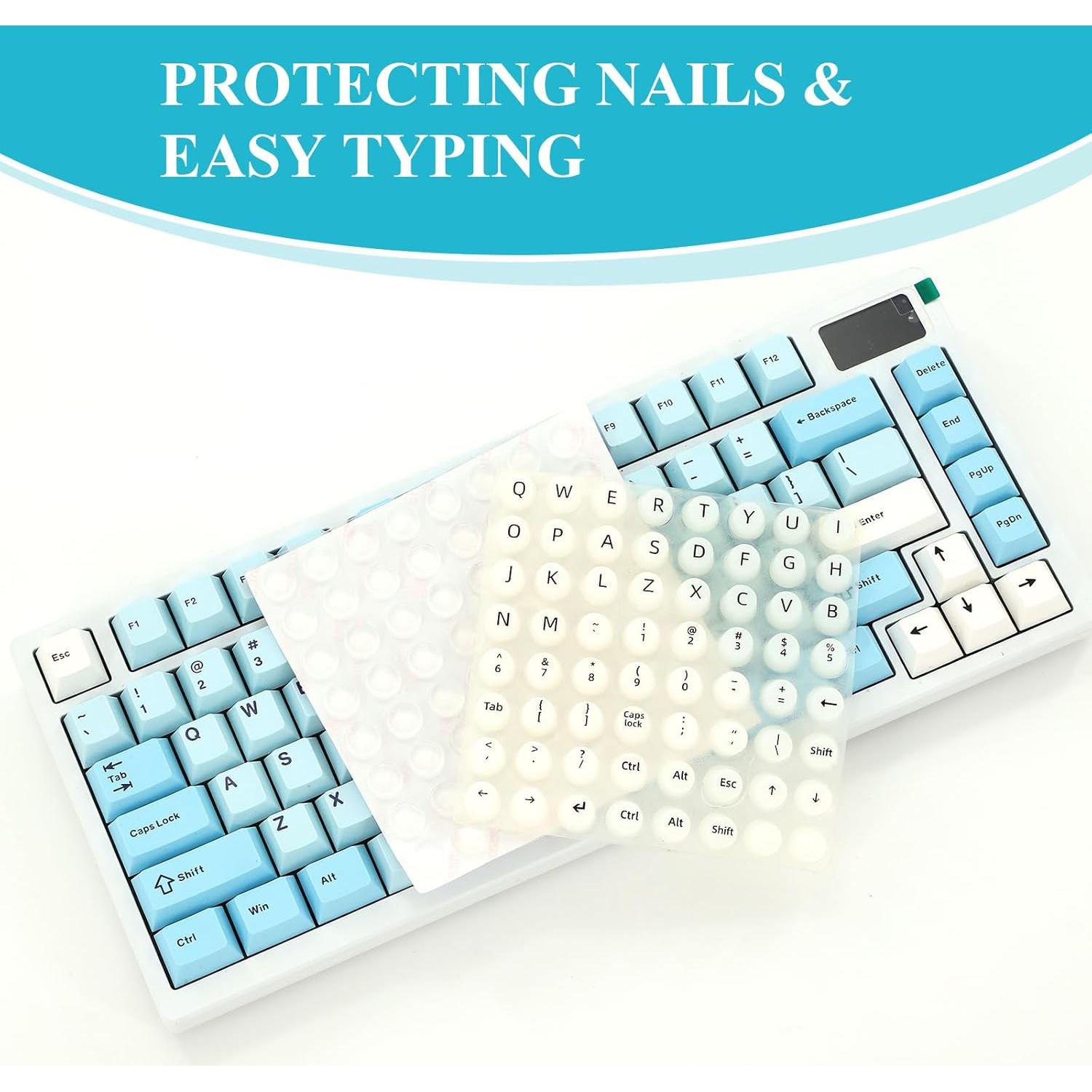 Cubierta de Teclado para Uñas Largas Braxan - Silicona Suave