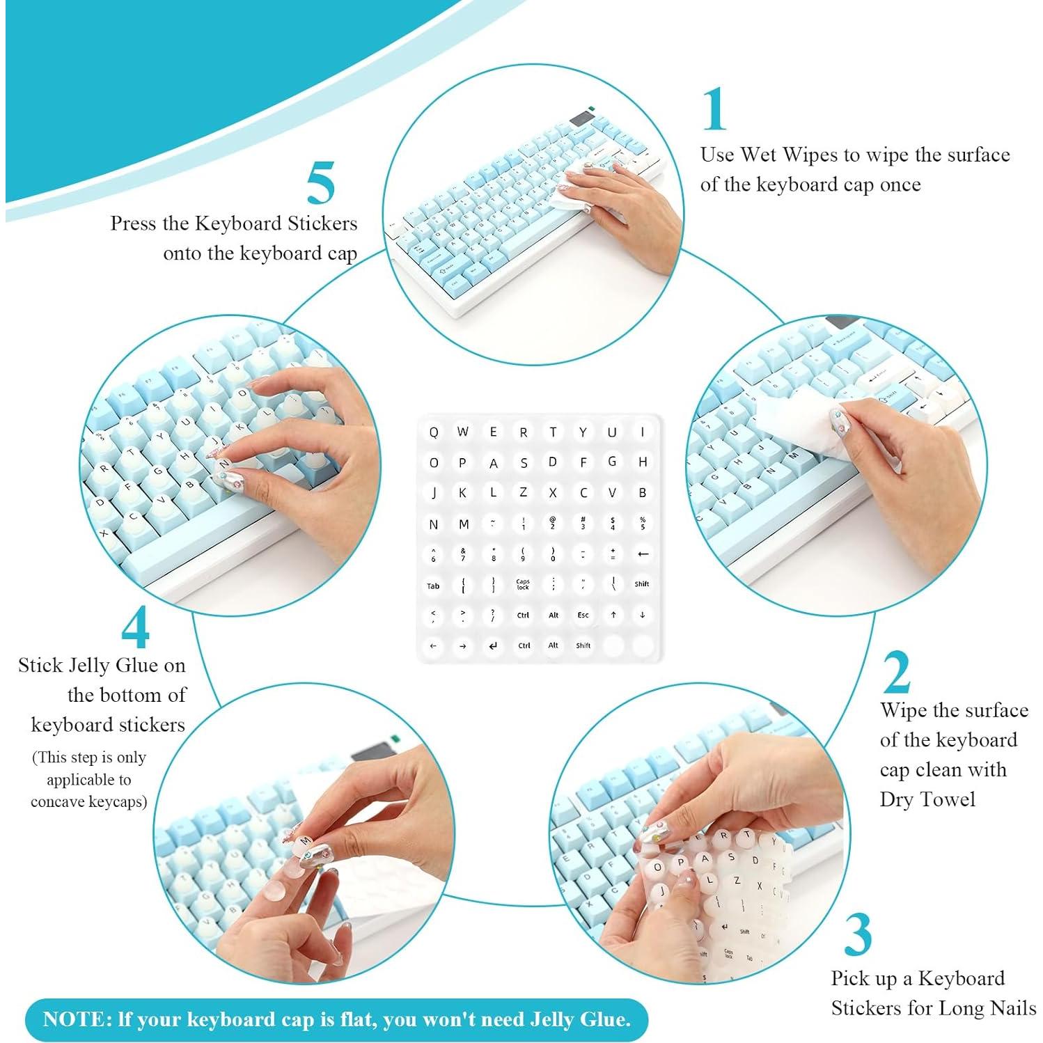 Cubierta de Teclado para Uñas Largas Braxan - Silicona Suave