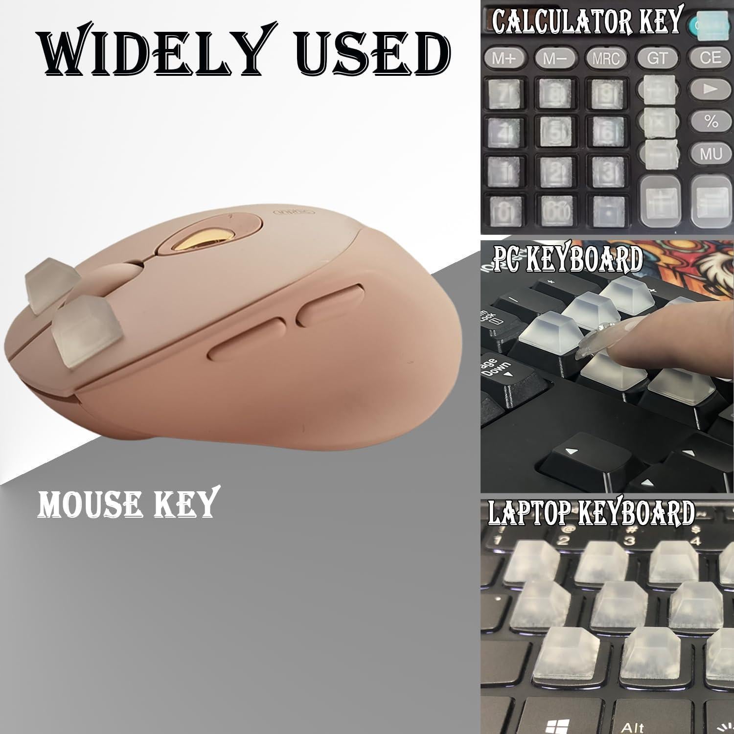 Almohadillas de Teclado de Silicona MERFUNTO 80 PCS Cuadradas