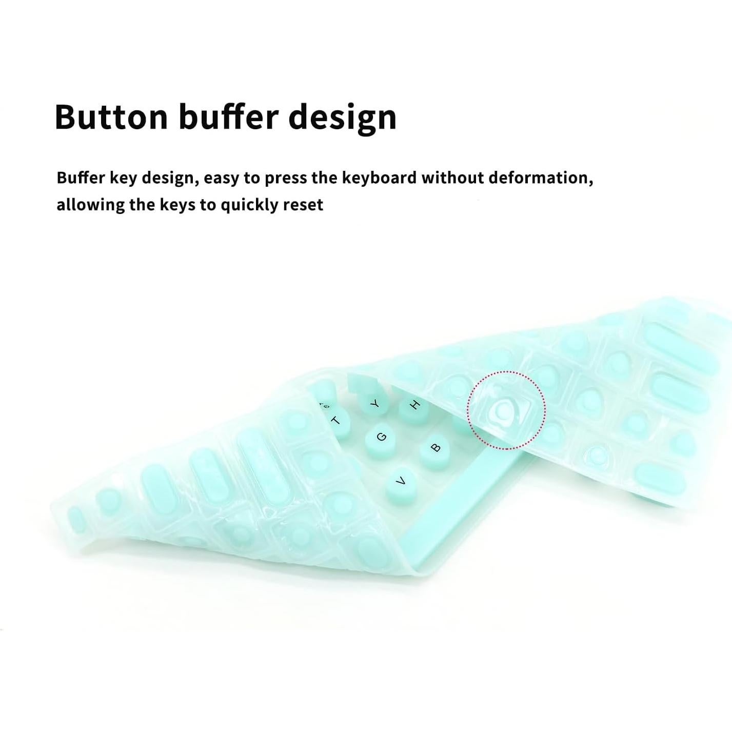 Cubierta de Teclado de Silicona Verde para Uñas Largas MacBook Pro 13"