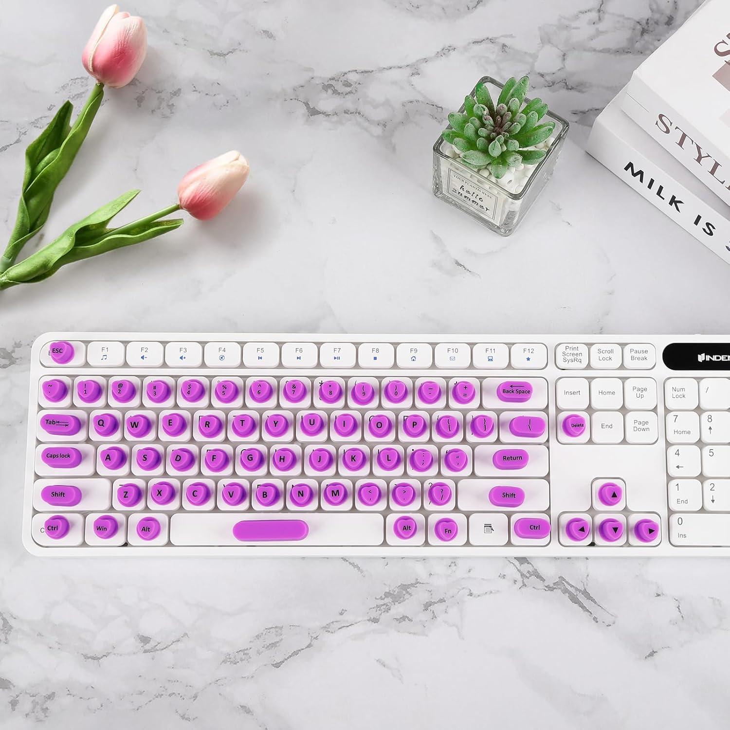 Pegatinas de Teclado DR.YYDF para Uñas Largas - Púrpura