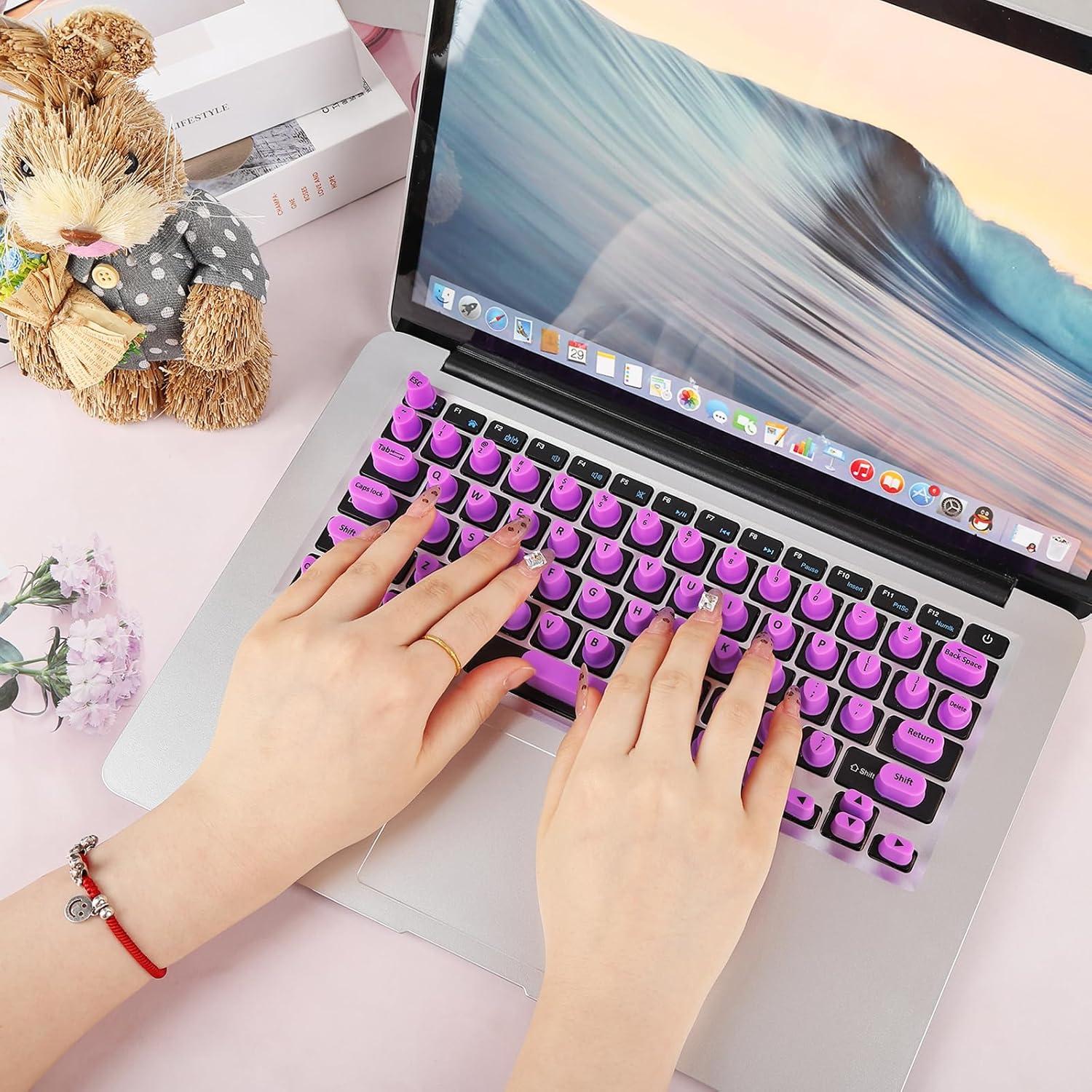 Pegatinas de Teclado DR.YYDF para Uñas Largas - Púrpura