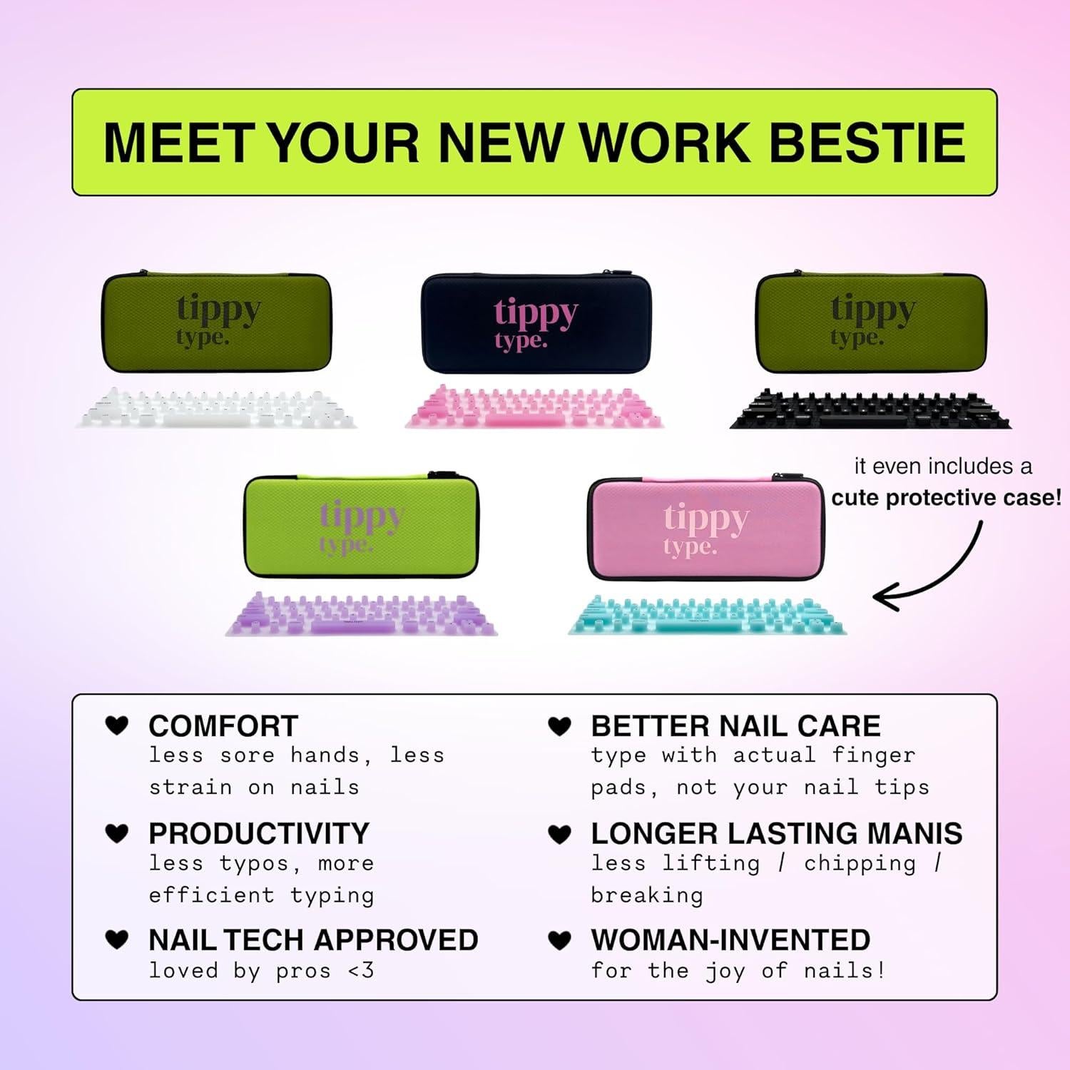 Cubierta de Teclado Elevada Tippy Type para Uñas Largas - Silicona - MacBook Pro/Air, iPad 13"