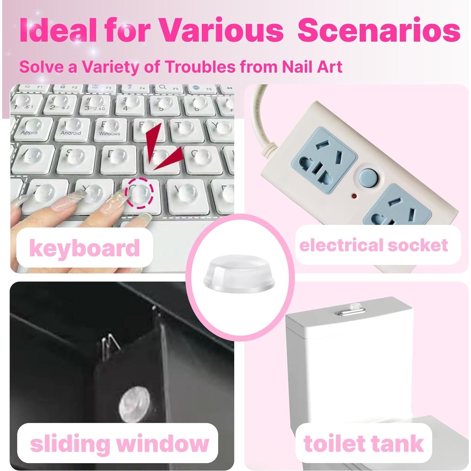 Calcomanías para Teclado FXiaoy - Protección Uñas Largas Mediano