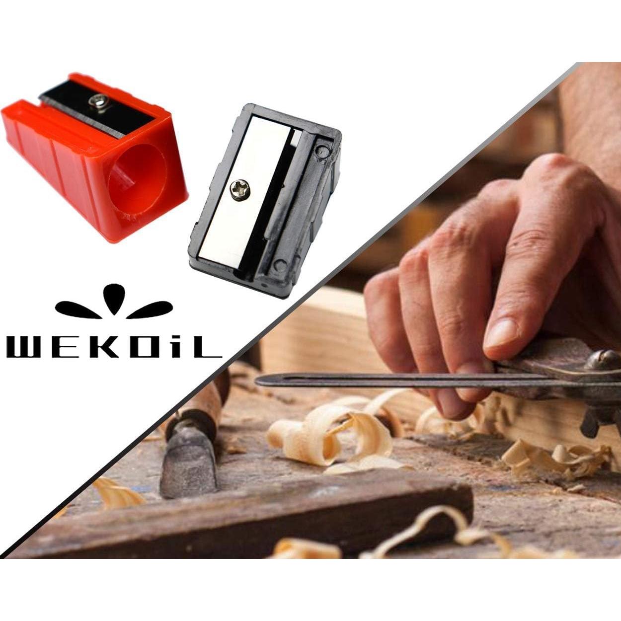 Sacapuntas Jumbo WEKOIL de Metal para Lápiz de Carpintero - Paquete de 4