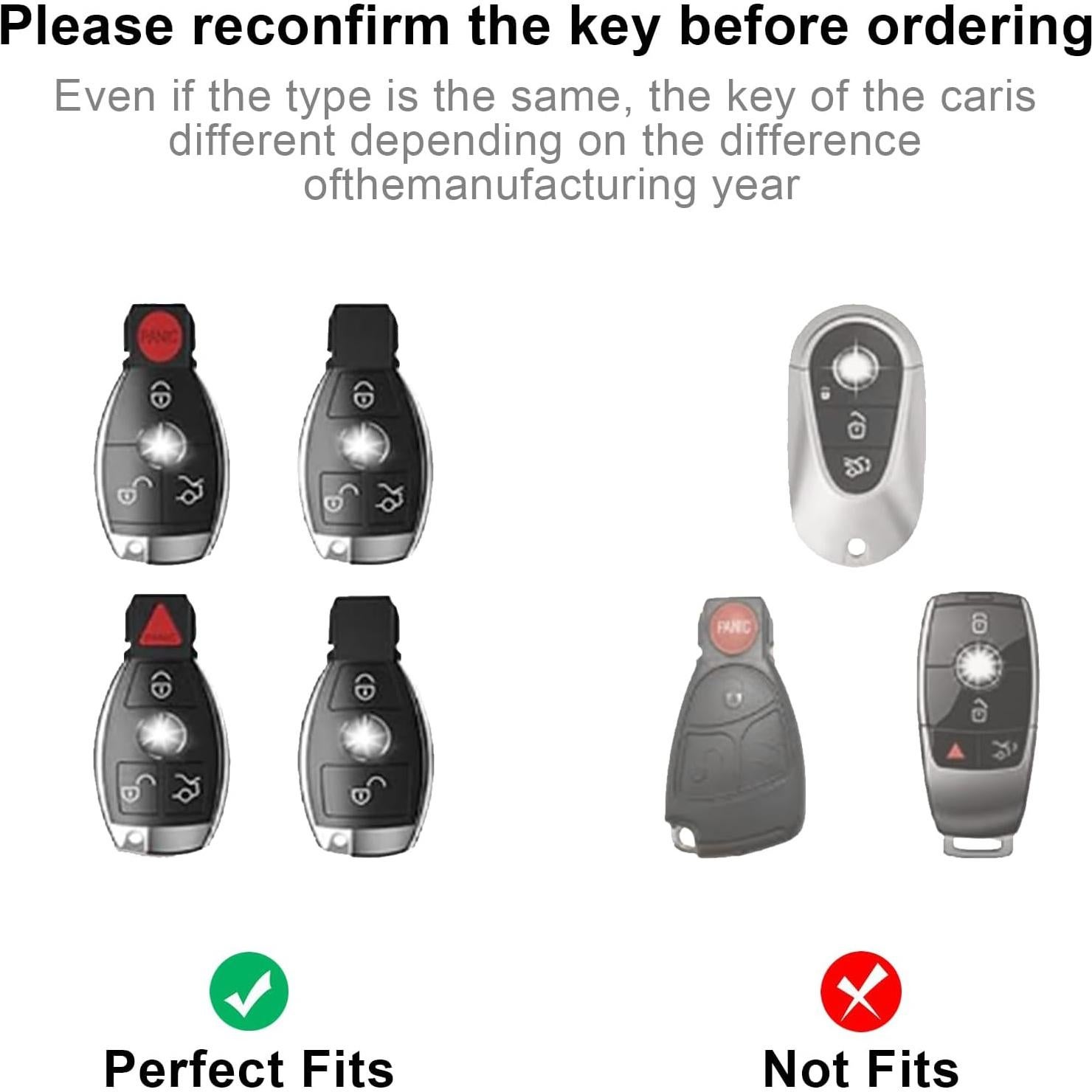 Cubierta de llavero Seedwee para Mercedes Benz - Dorado Rosa