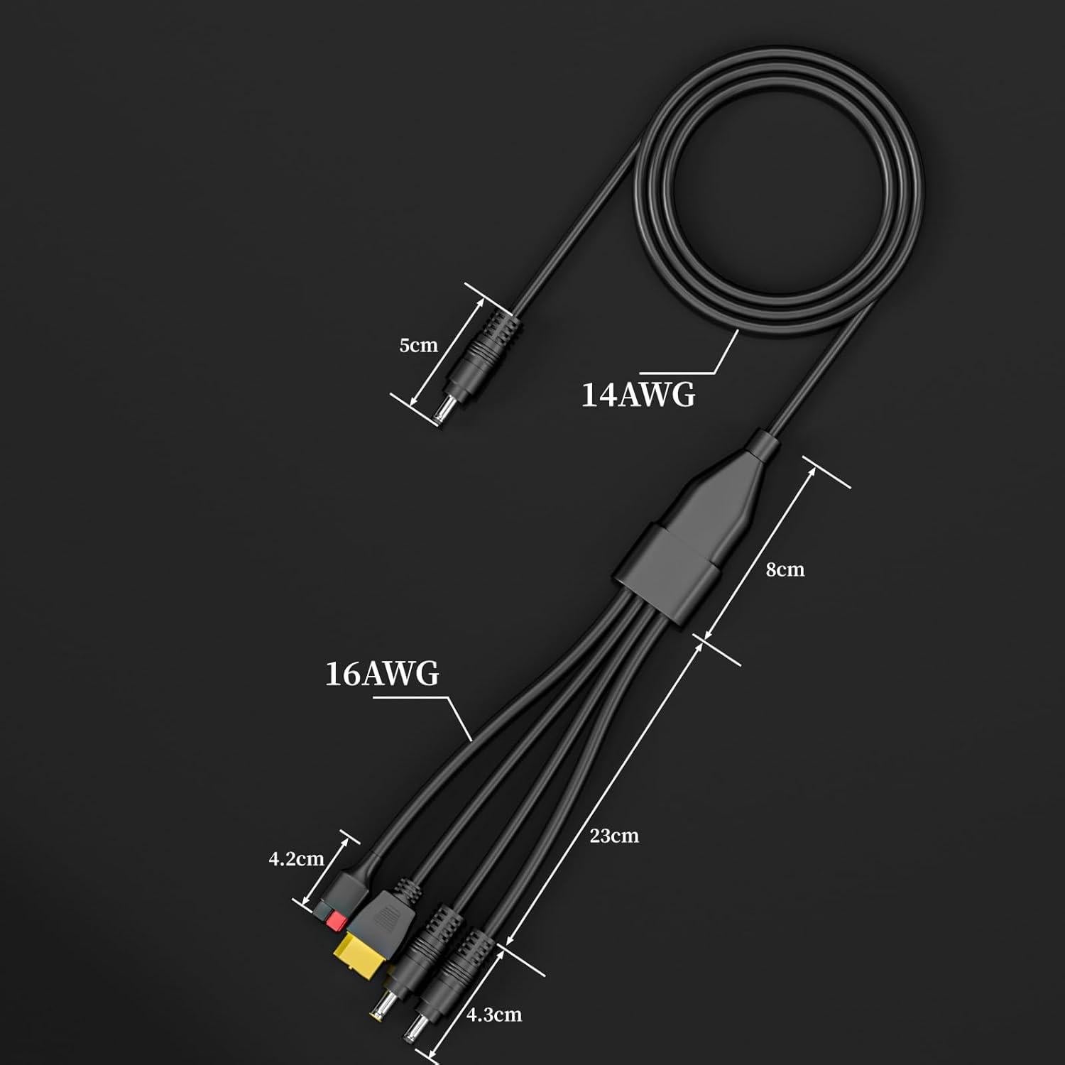 Cable de Extensión DC 4-en-1 Goupchn 2m para Panel Solar