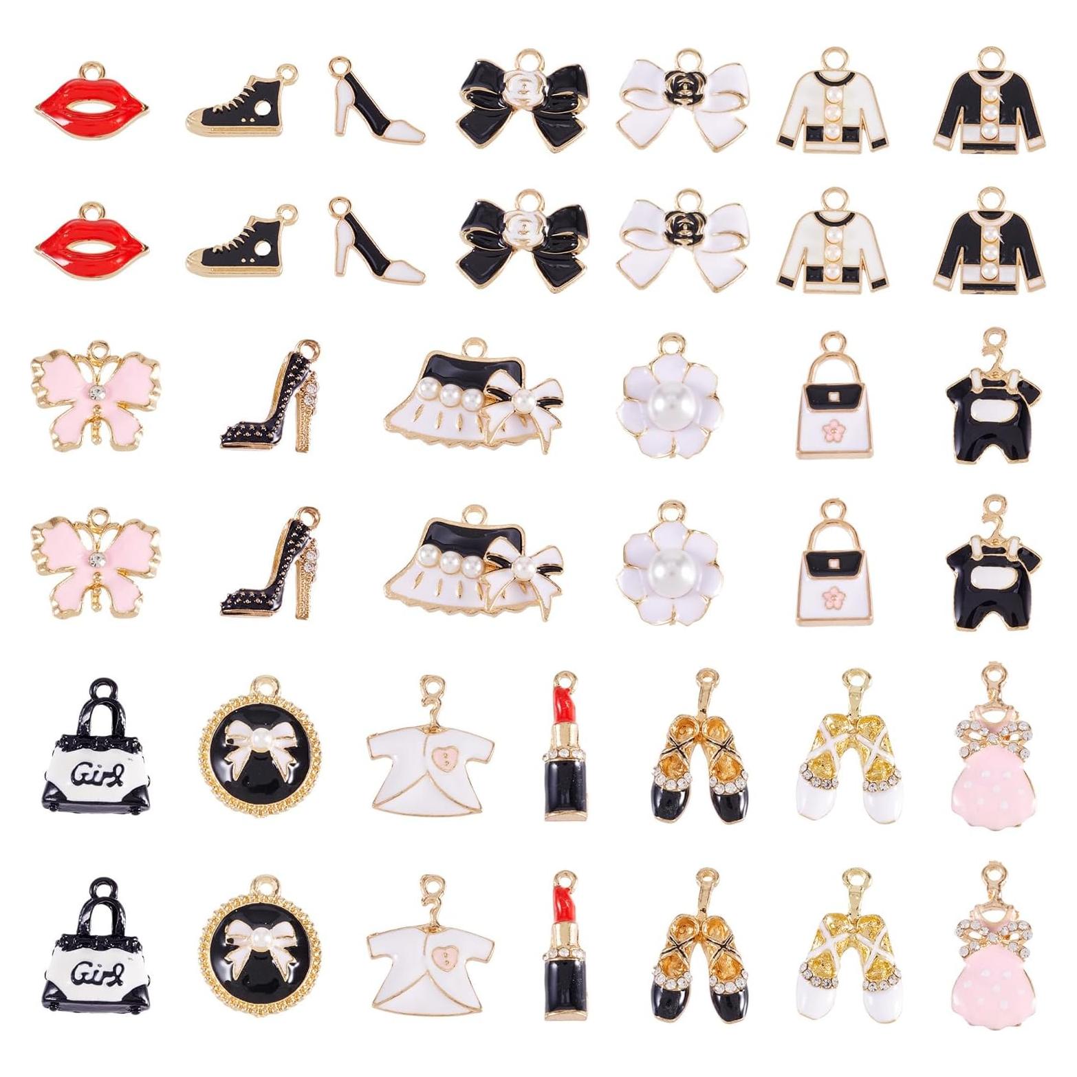 40 Piezas Encantos de Esmalte Cheriswelry para Joyería DIY