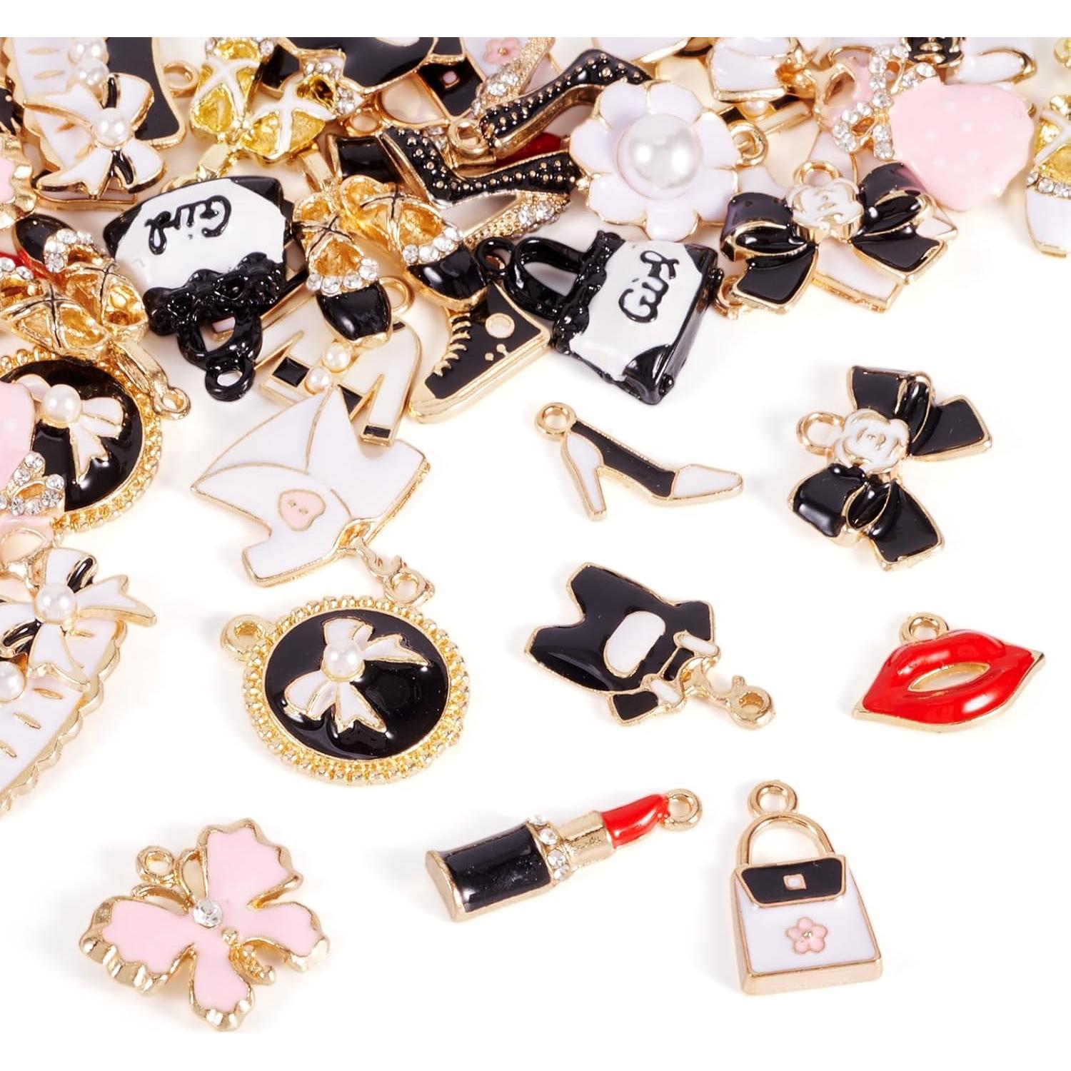 40 Piezas Encantos de Esmalte Cheriswelry para Joyería DIY