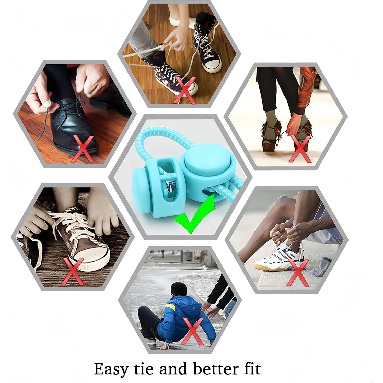 Cordoneras Elásticas Sin Nudos VESONNY - Reflectantes 119 cm