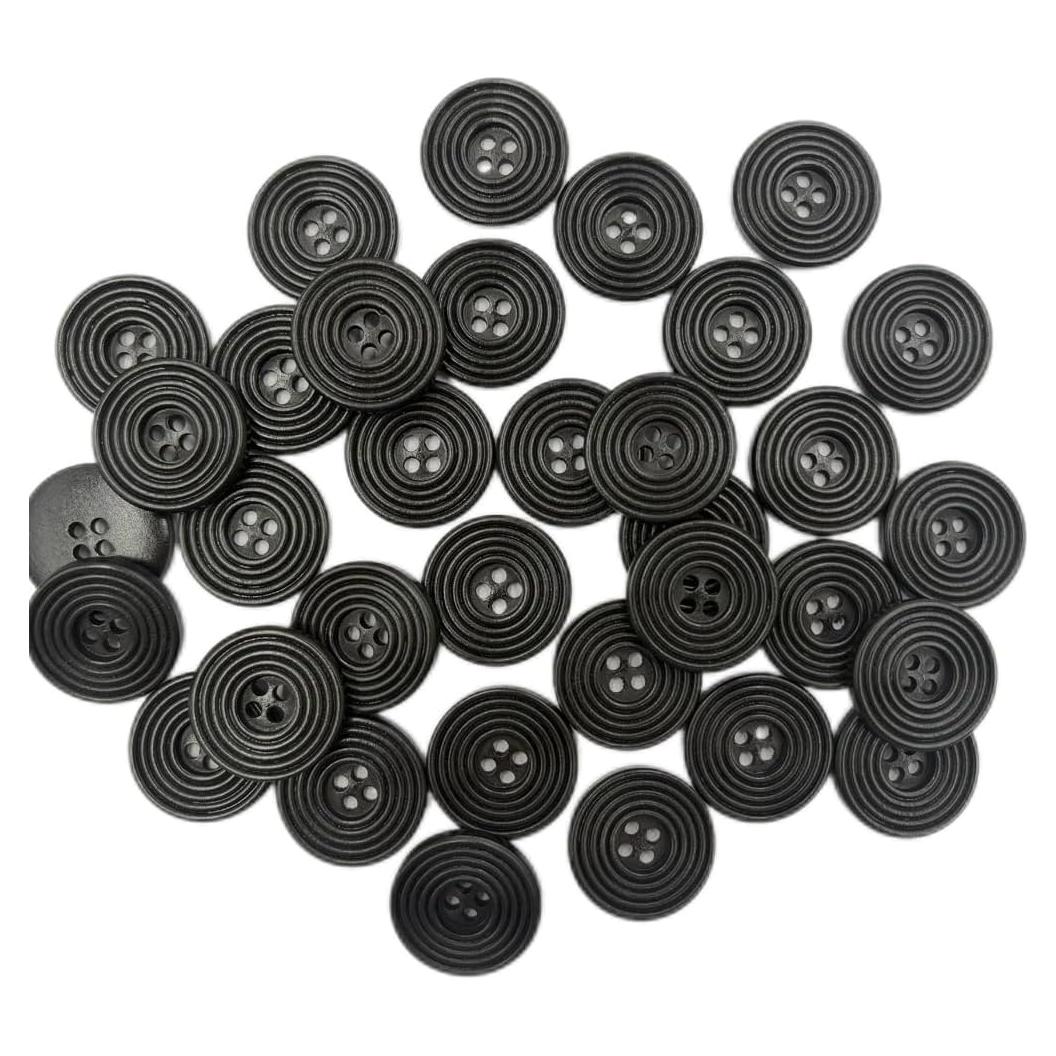 Botones de Madera Mahaohao 25mm Redondos 50 Piezas Marrón