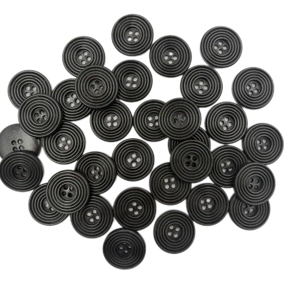 Botones de Madera Mahaohao 25mm Redondos 50 Piezas Marrón