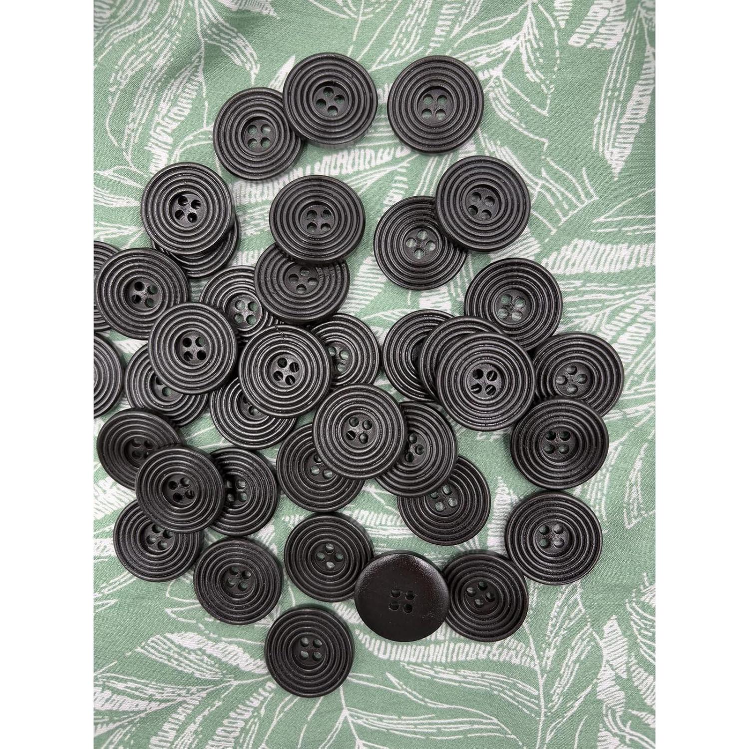 Botones de Madera Mahaohao 25mm Redondos 50 Piezas Marrón