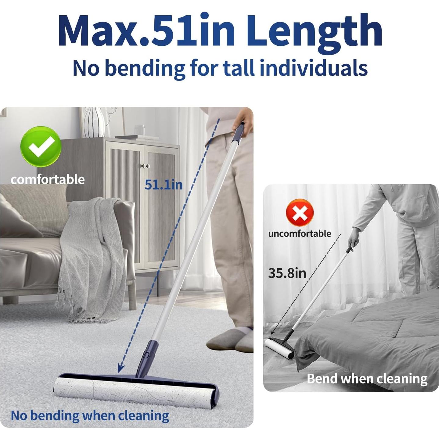 Rodillo de Pelusa Hohoky 35 cm con Mango Extensible 130 cm