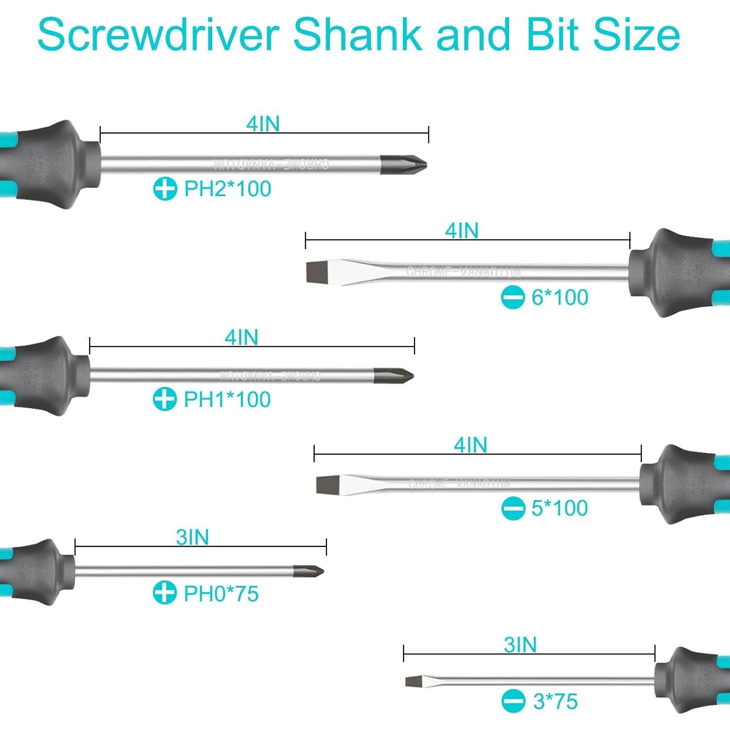 Juego de Destornilladores Magnéticos Tcwous 6 Piezas