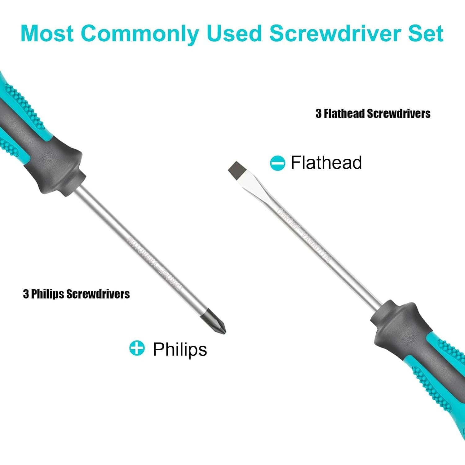 Juego de Destornilladores Magnéticos Tcwous 6 Piezas