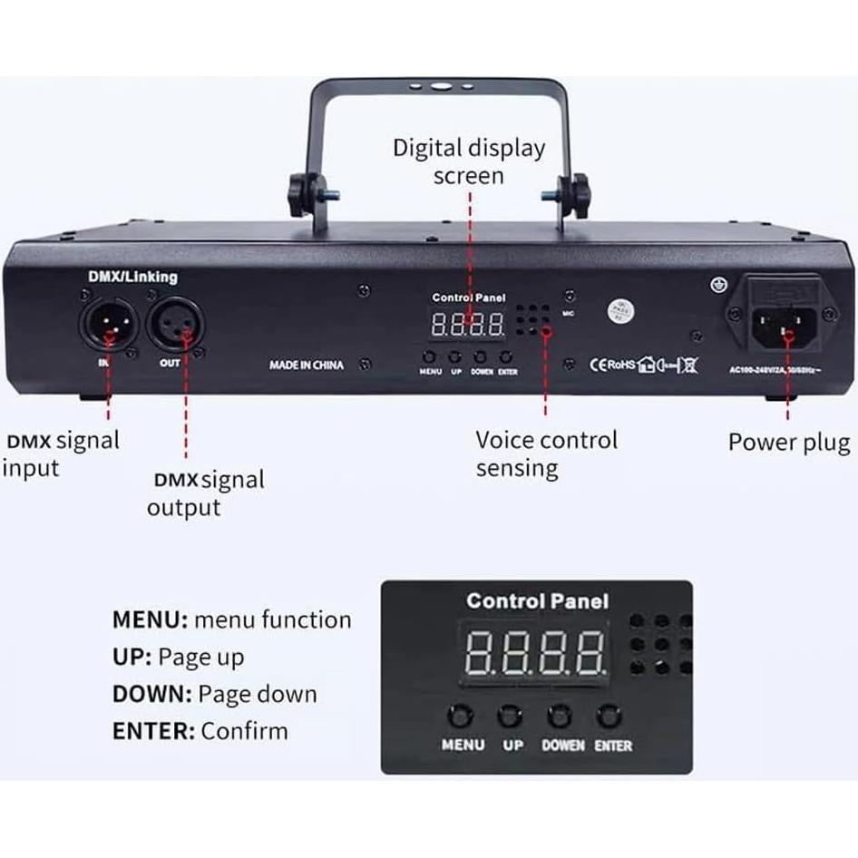 Luz Láser de Fiesta KisMee DQ-R60 RGBP Control Remoto