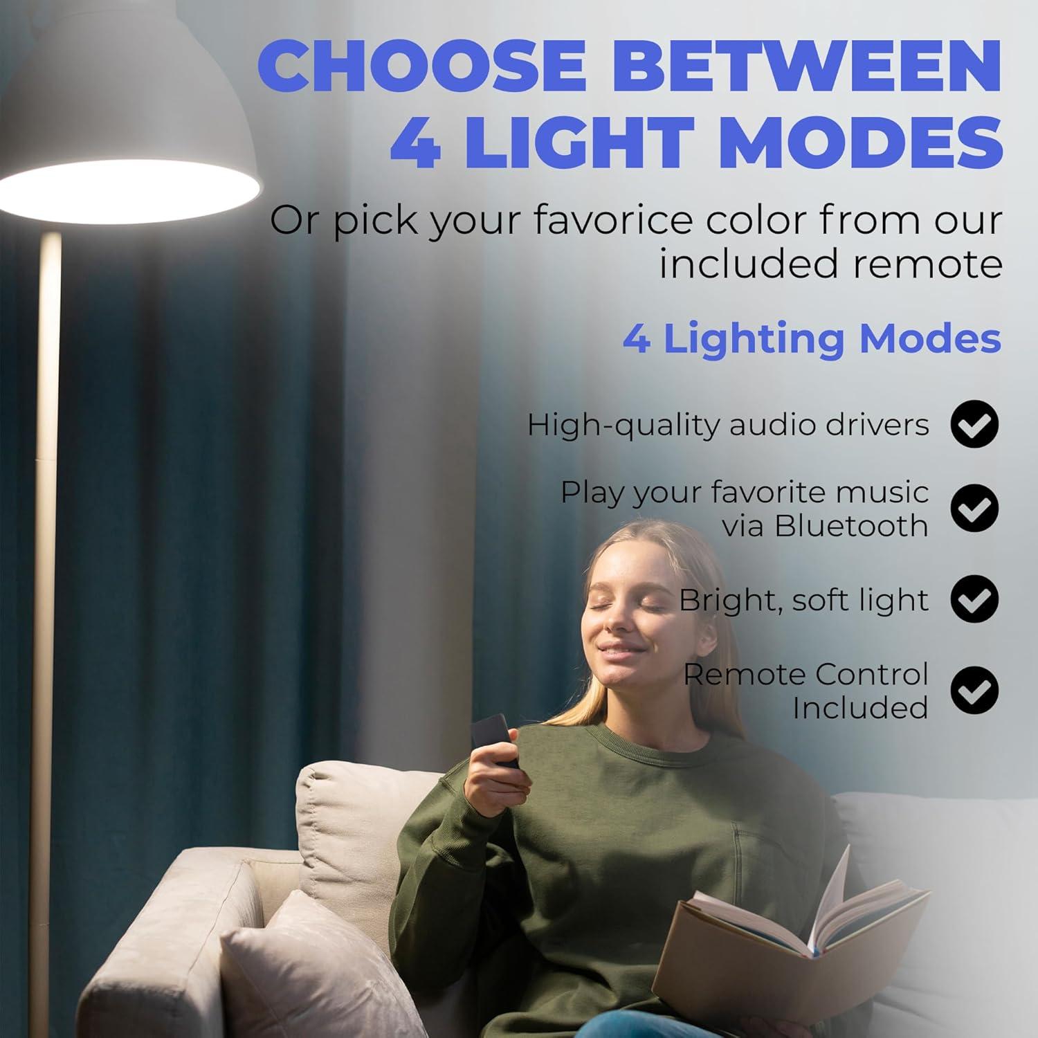 Bombilla LED Skylar E26 con altavoz Bluetooth y control remoto