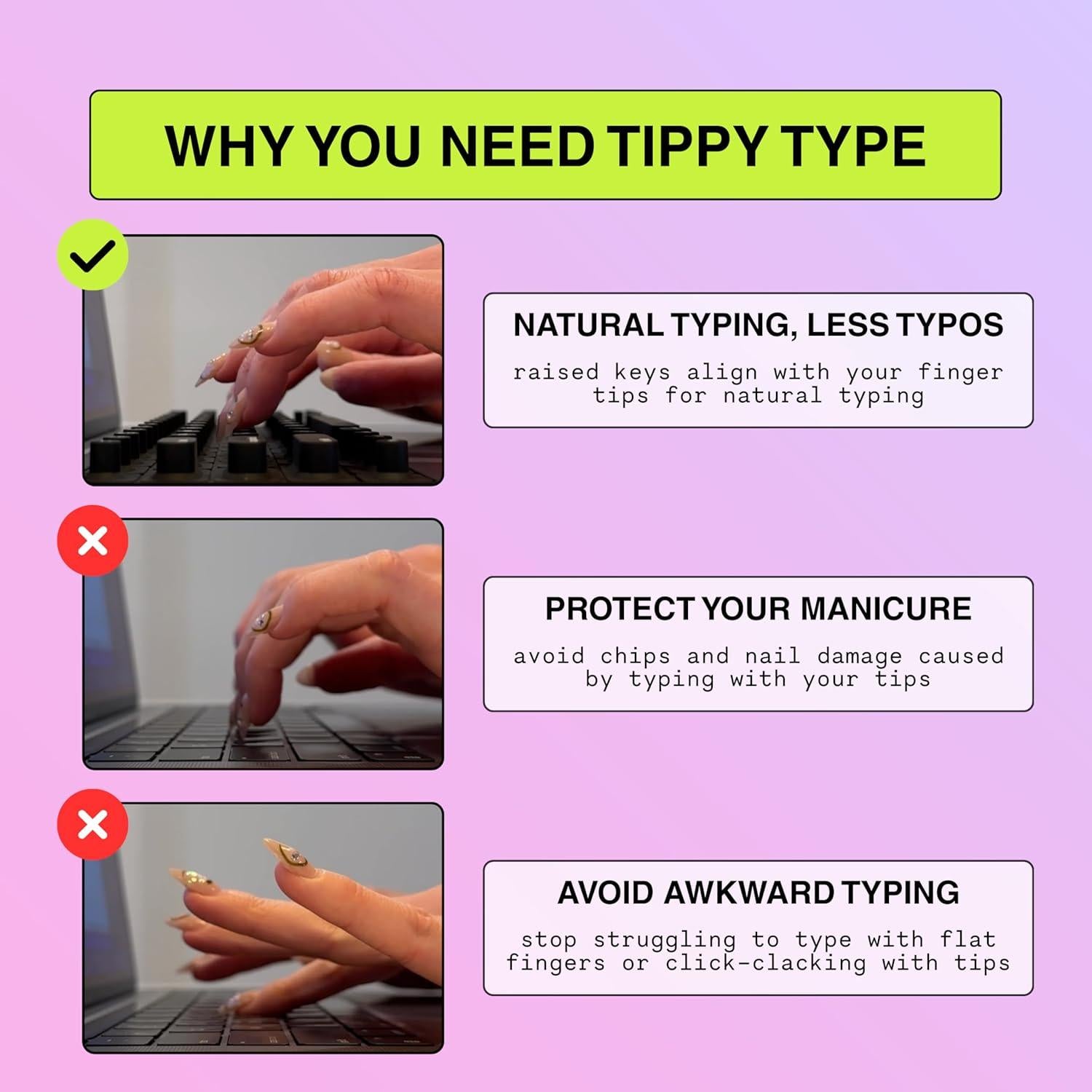 Cubierta de Teclado Silicona Tippy Type para Dell 13.3" Rosa