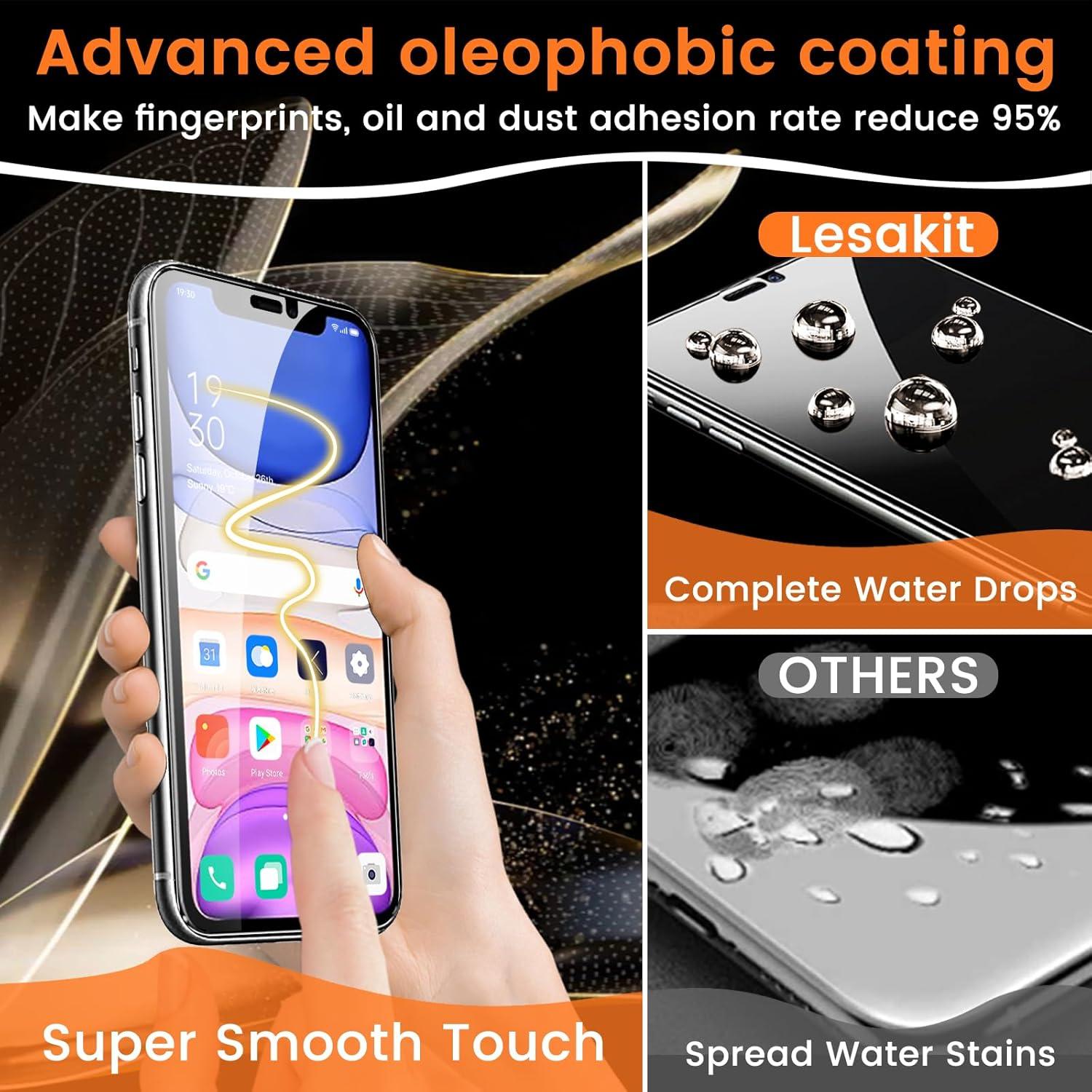 Protector de Pantalla Privado Lesakit para iPhone 11 6.1" 9H