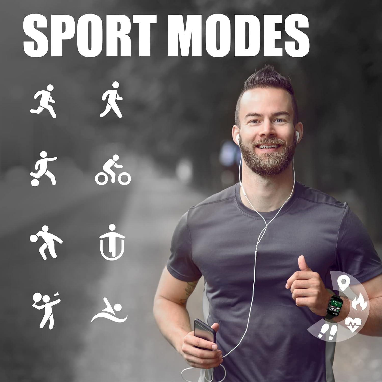 Reloj Inteligente Choiknbo 1.83" Fitness Monitor IP68