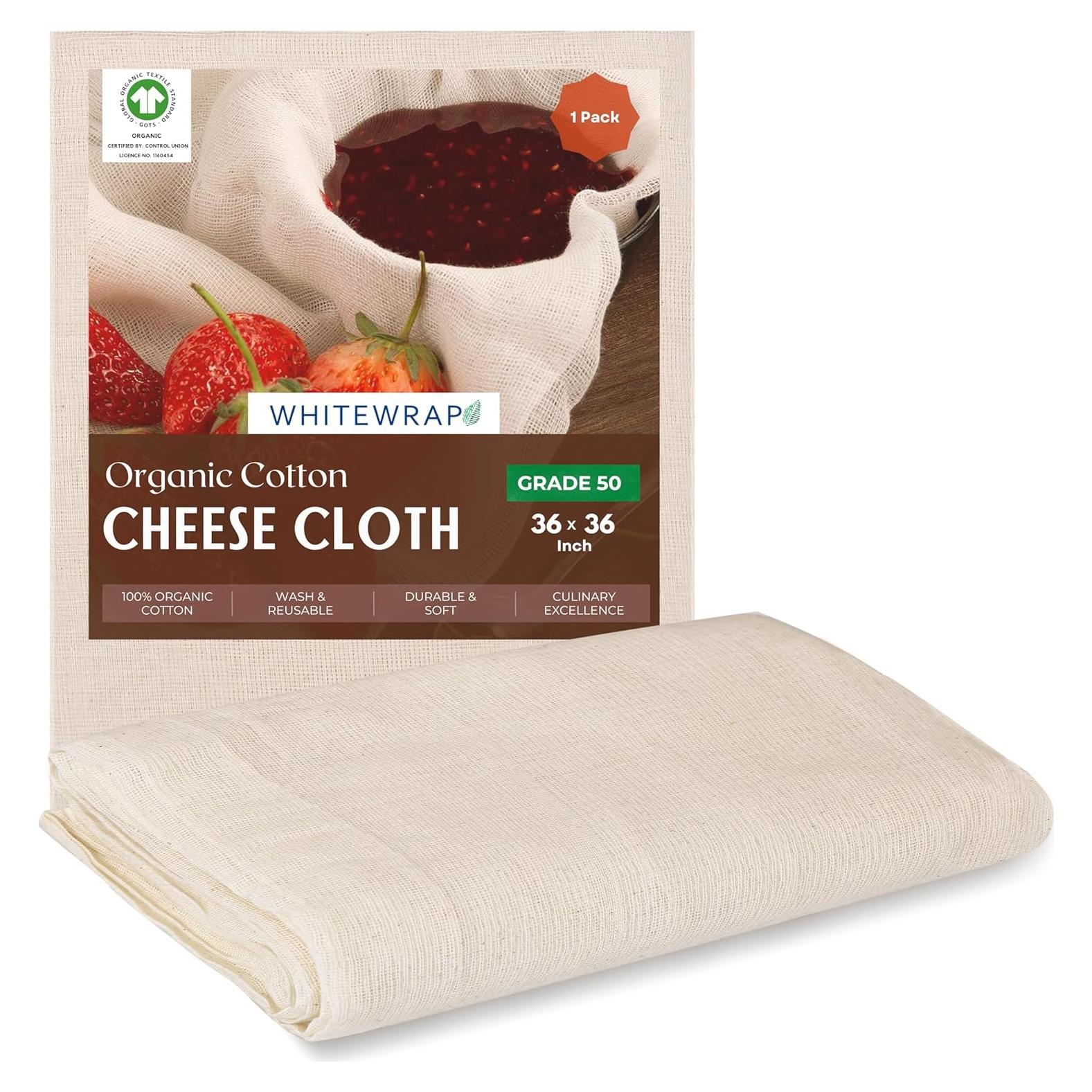 Gasa de Algodón Orgánico WHITEWRAP Grado 50 50x50 cm