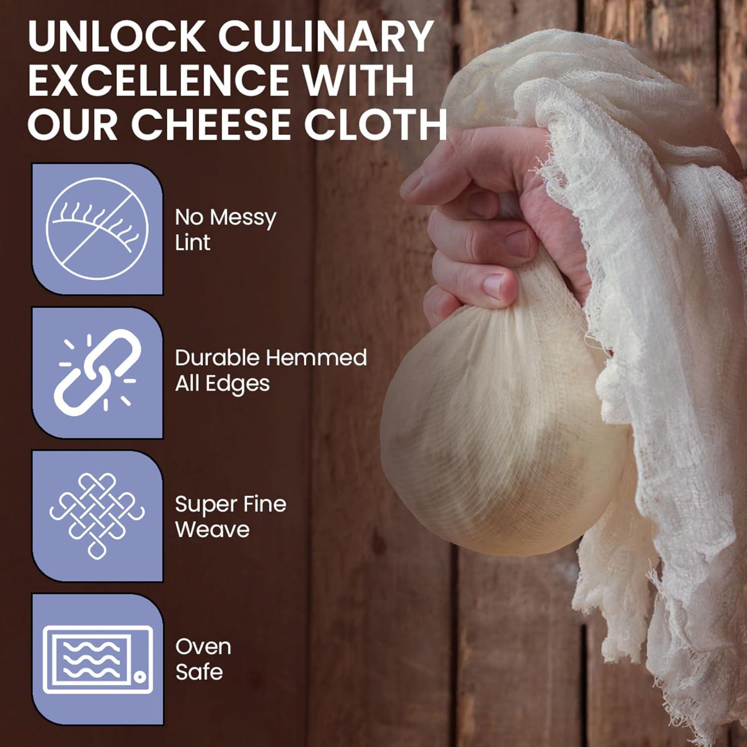 Gasa de Algodón Orgánico WHITEWRAP Grado 50 50x50 cm