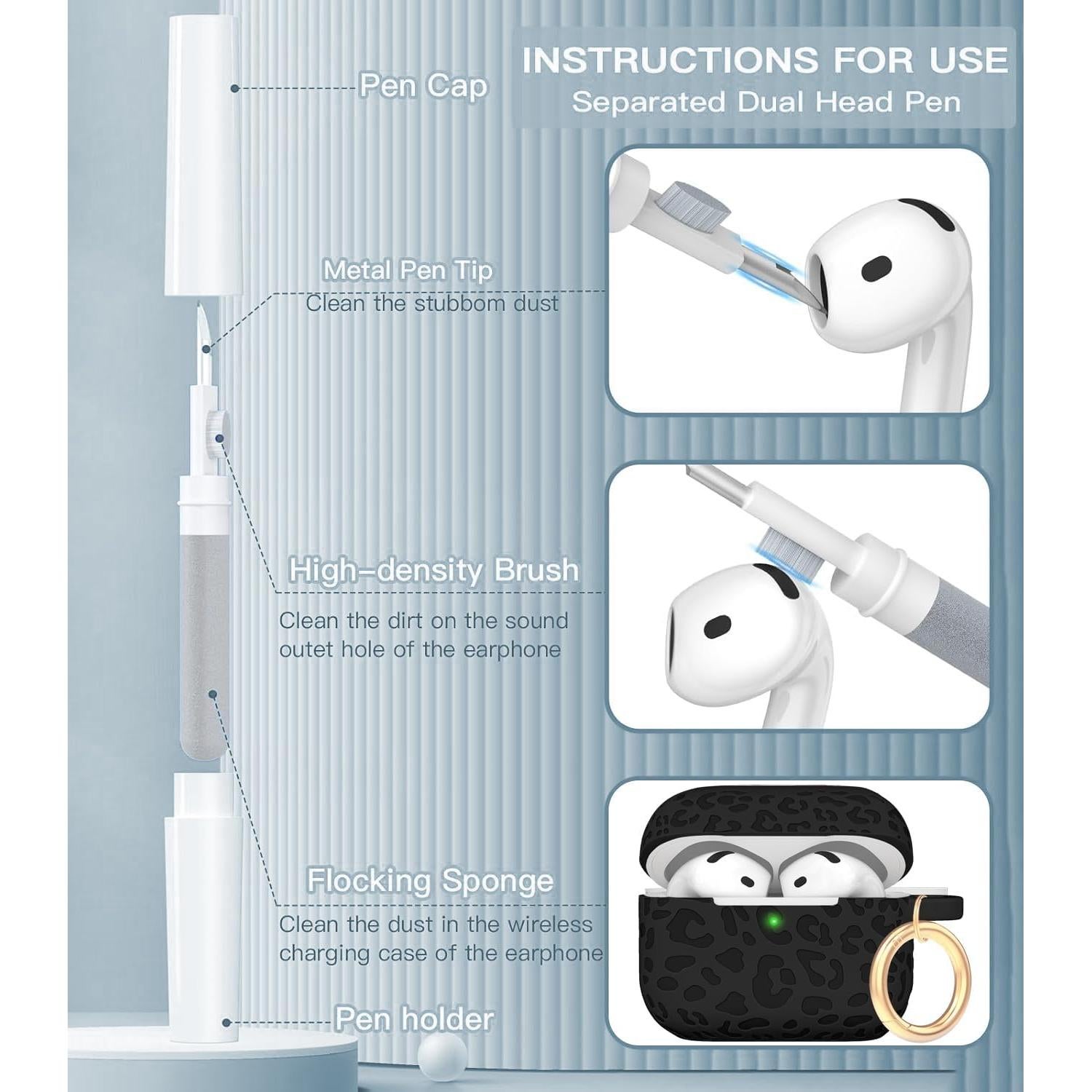 Funda de Leopardo Gawnock para AirPods 4ta Generación - Protección Completa