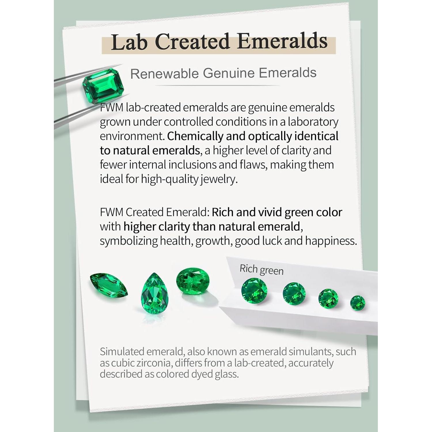 Pendientes Aros Huggie de Moissanita y Esmeralda 15mm Plata 925