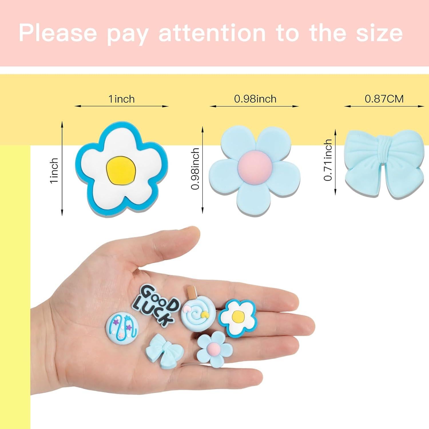 Encantadores de Zapatos para Niñas y Mujeres - 25 Piezas DIY Coloridos