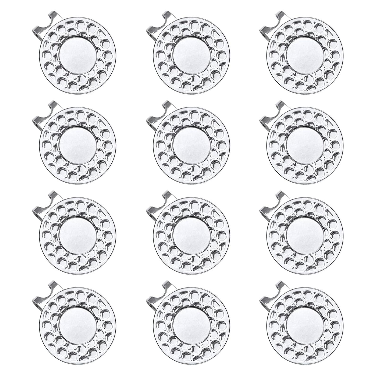 Clip Magnético para Marcador de Pelotas de Golf FINGER TEN - 12 Piezas Plata