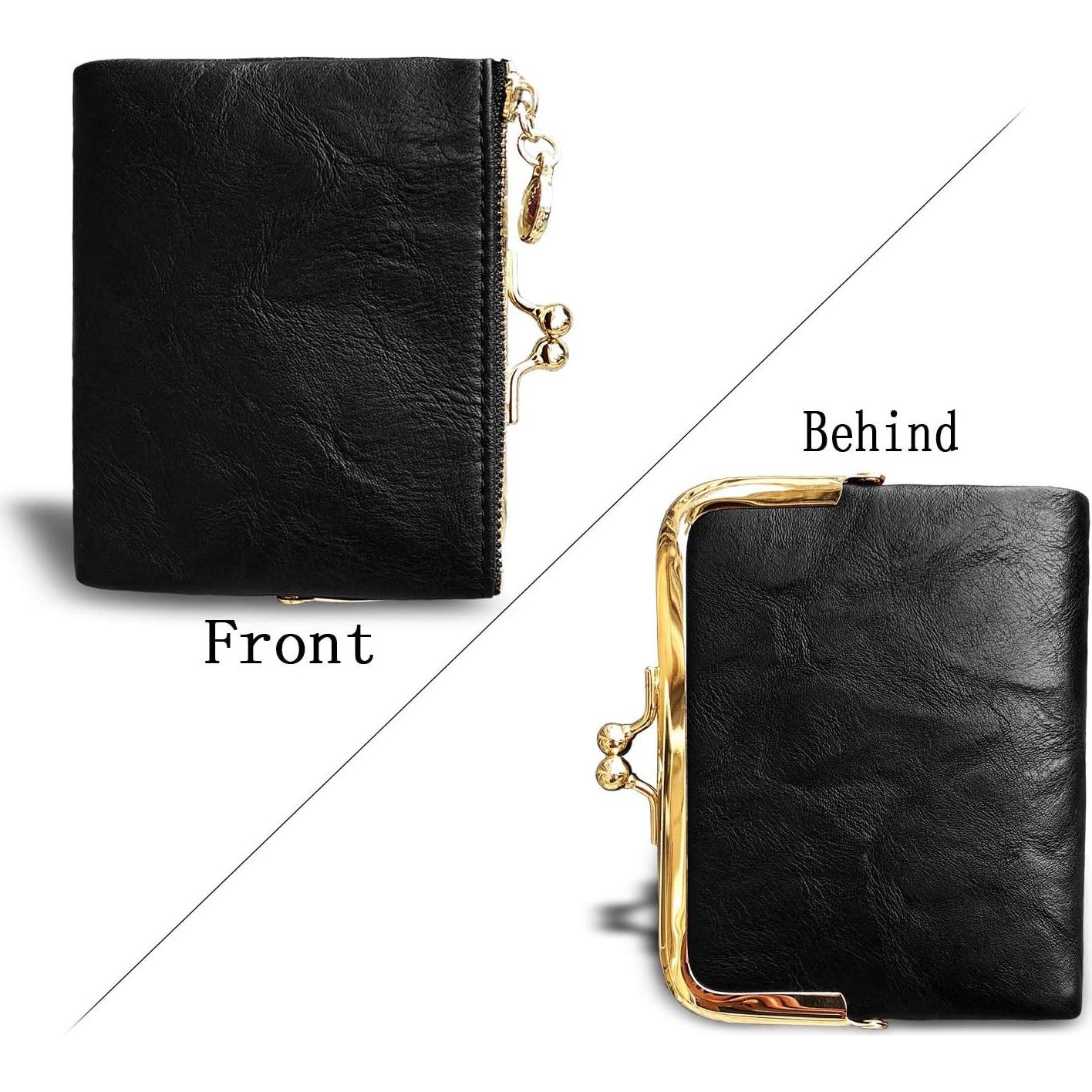 Cartera PofeeXIO para Mujeres RFID Compacta de Cuero 12x10x2cm