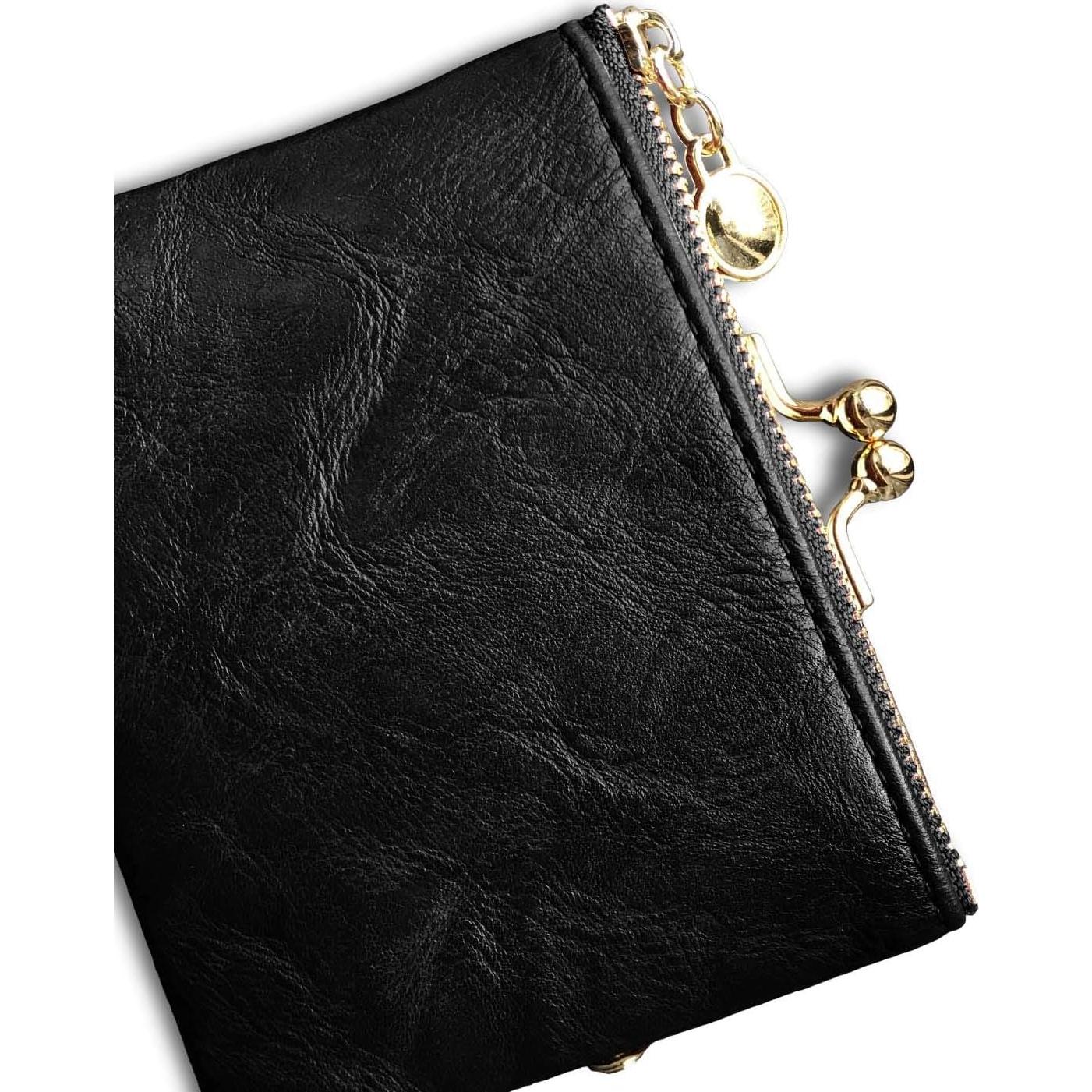 Cartera PofeeXIO para Mujeres RFID Compacta de Cuero 12x10x2cm