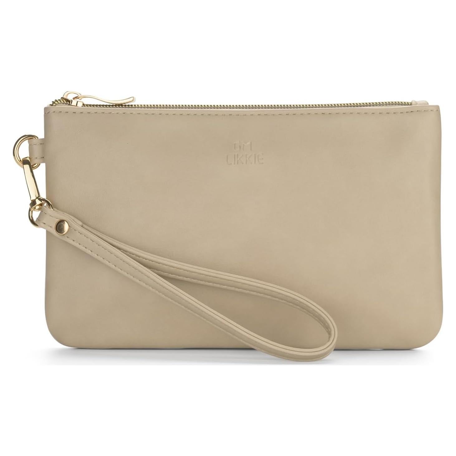 Monedero de Muñeca GM LIKKIE Beige para Mujeres 21x13cm