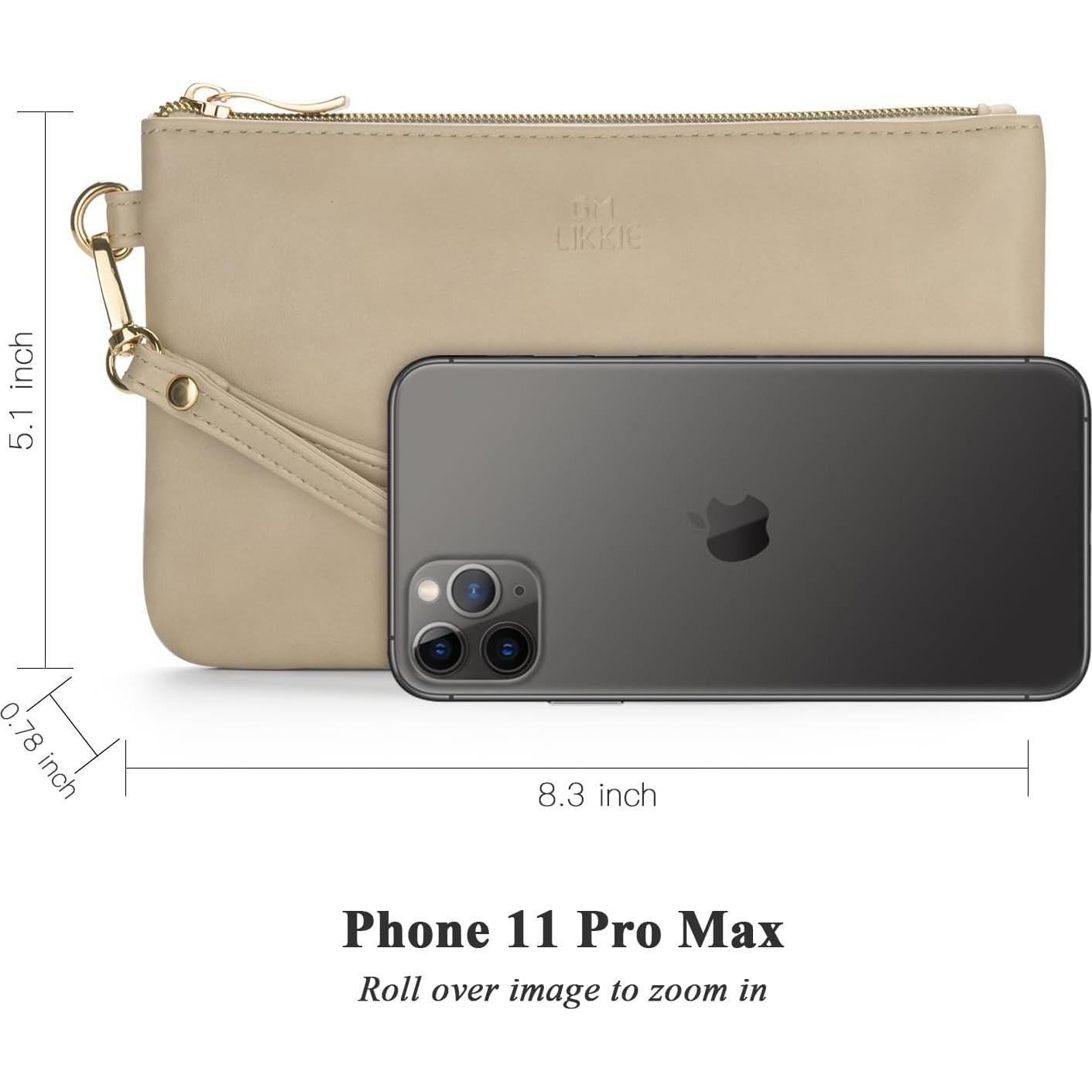 Monedero de Muñeca GM LIKKIE Beige para Mujeres 21x13cm