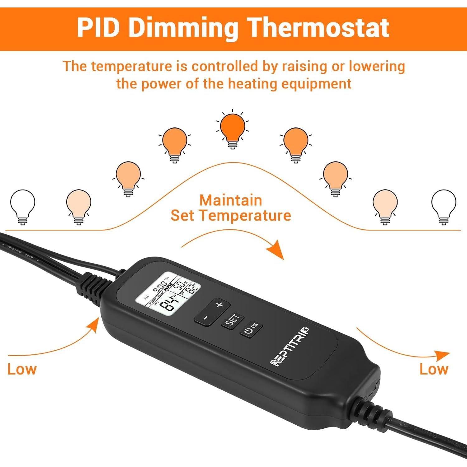 Lámpara de Calor Termostática REPTITRIP 5.5" para Reptiles