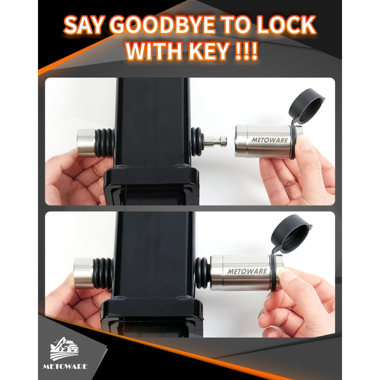 Cerradura de Remolque METOWARE de Acero Inoxidable 5.1 cm