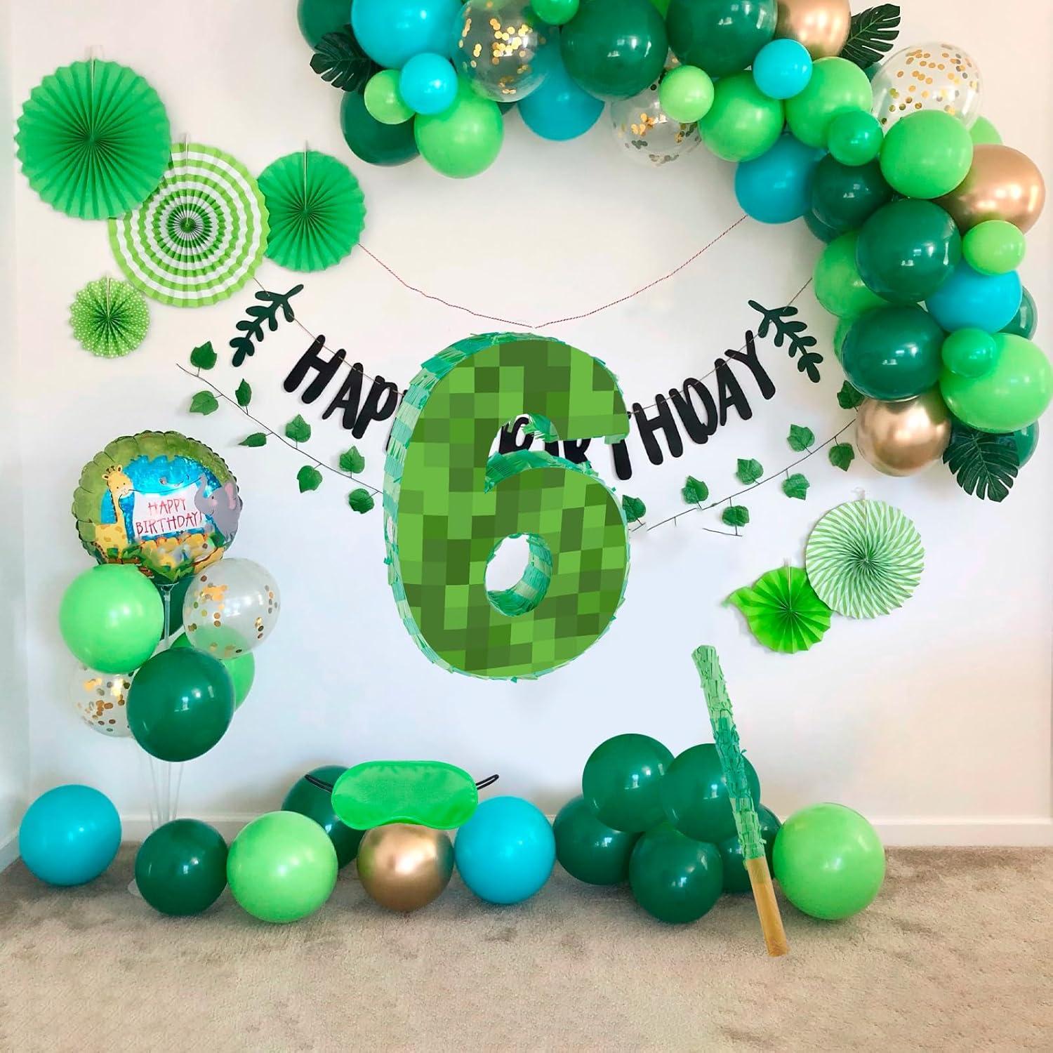 Piñata Número 6 FUSTARKY 40.6 cm con Bastón y Confeti