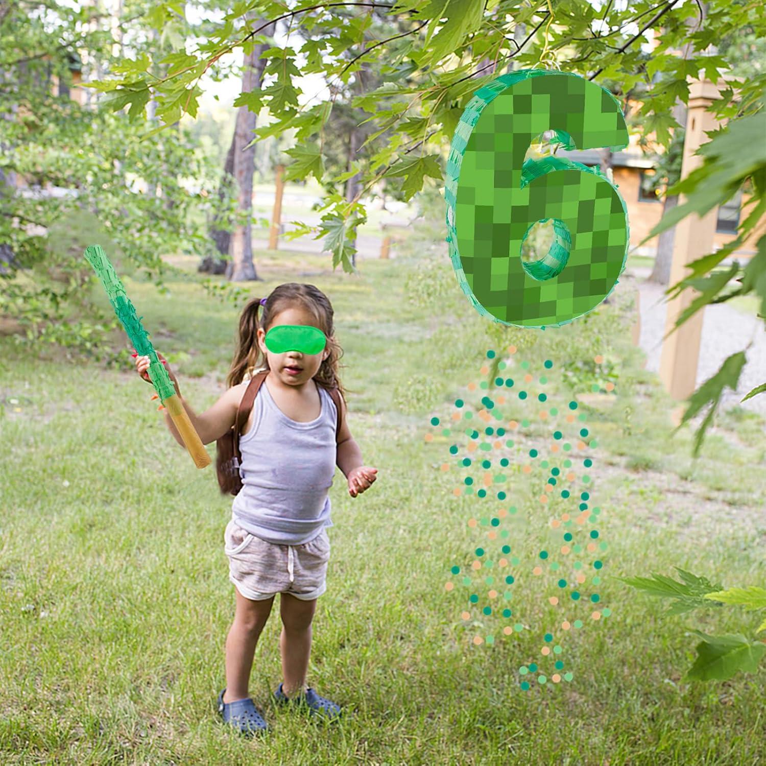 Piñata Número 6 FUSTARKY 40.6 cm con Bastón y Confeti