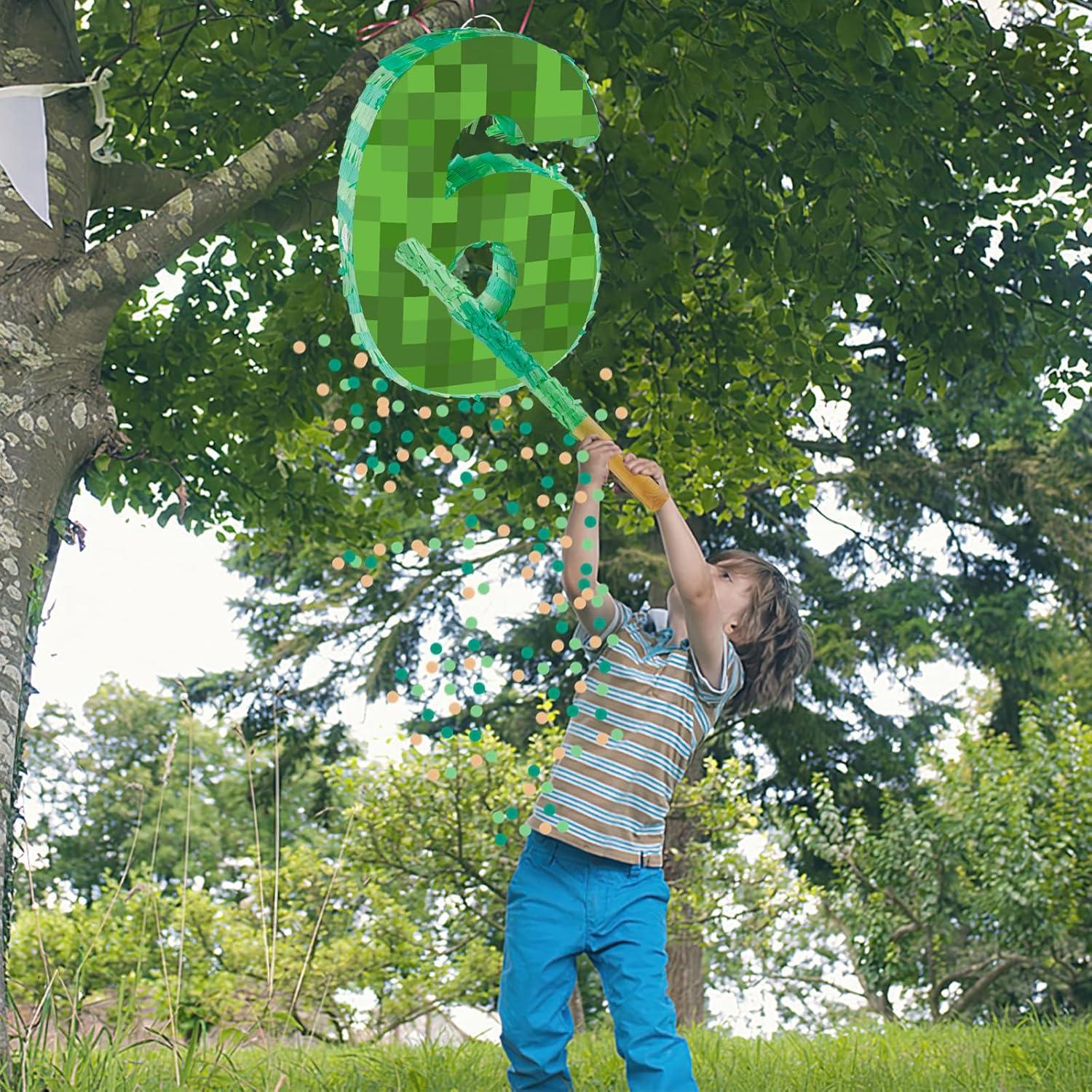 Piñata Número 6 FUSTARKY 40.6 cm con Bastón y Confeti