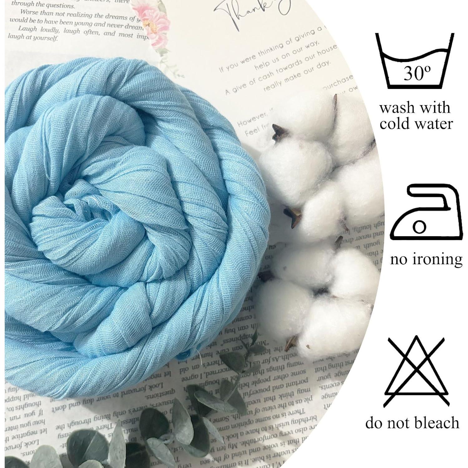 Camino de Mesa de Gasa Azul Claro - 4 Piezas 300cm