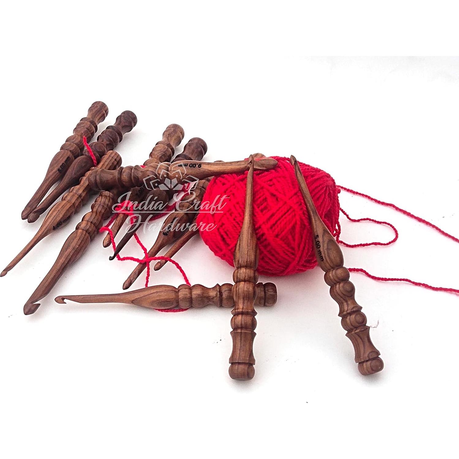 Juego de 13 Ganchos de Crochet de Ébano Ergonomicos - Merit