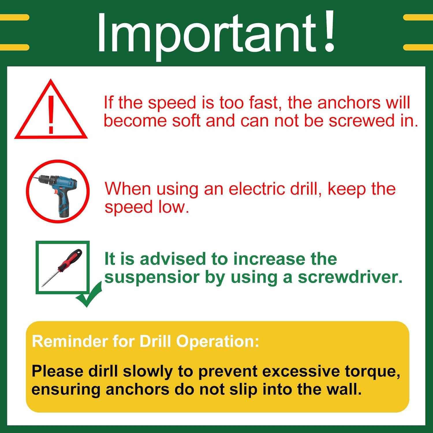 Kit de Anclajes y Tornillos para Paneles de Yeso Tanbupu 156PCS