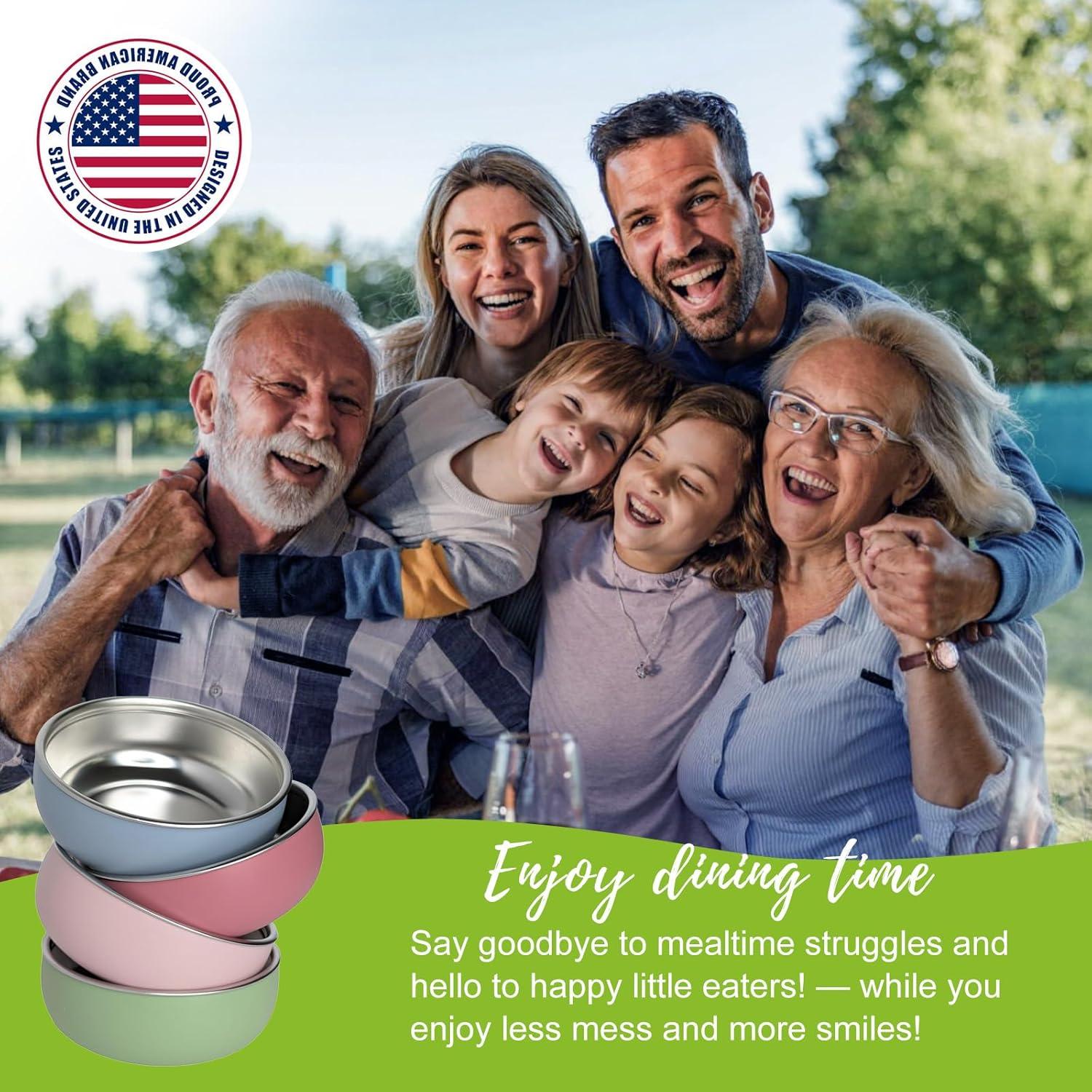 Tazones Antideslizantes para Niños OKAY ORANGE 12.7 cm